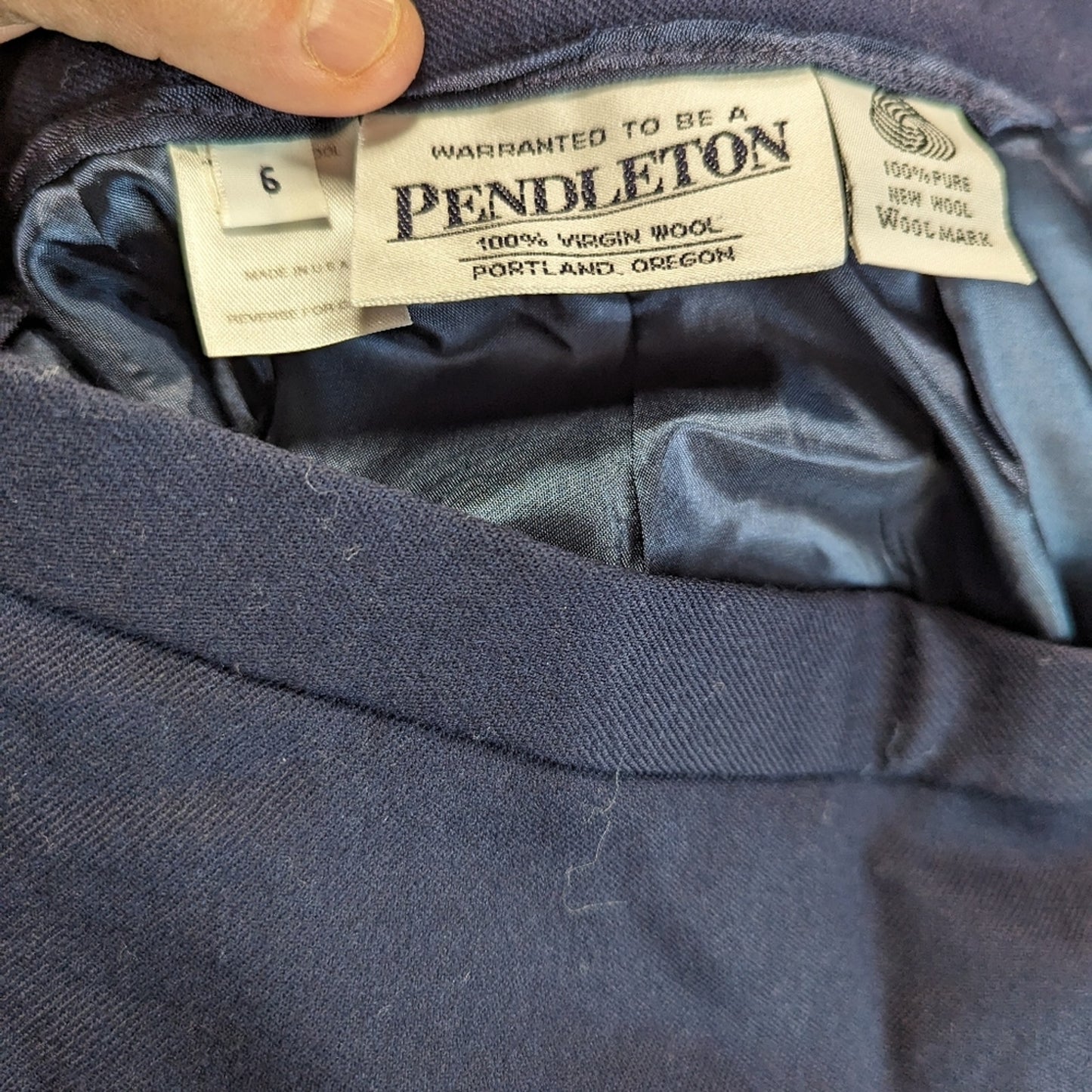 Vintage Pendleton Wool Pencil Skirt - 6