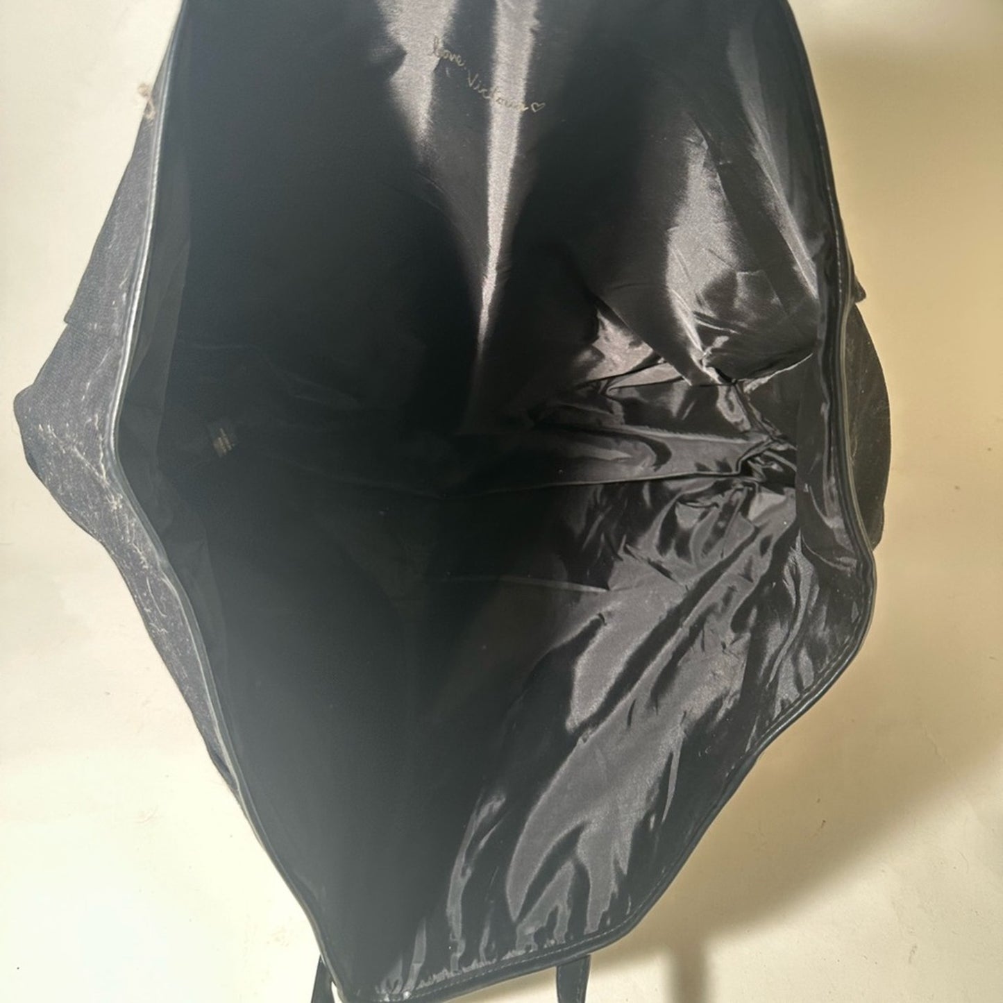 Victoria's Secret Black and Red Sequin Tote Bag