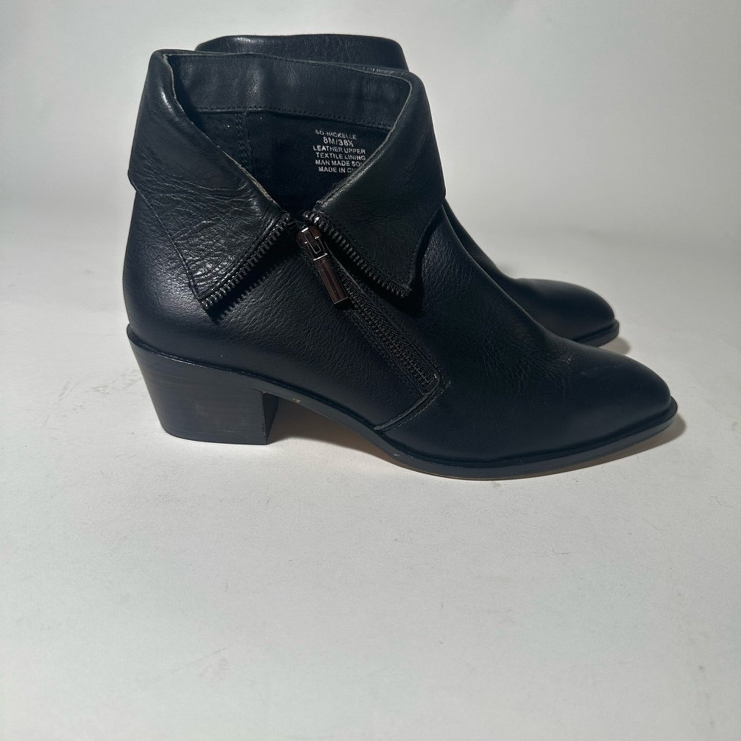 Sole / Society Nickelle Sleek Black Ankle Boots with Elastic Panels