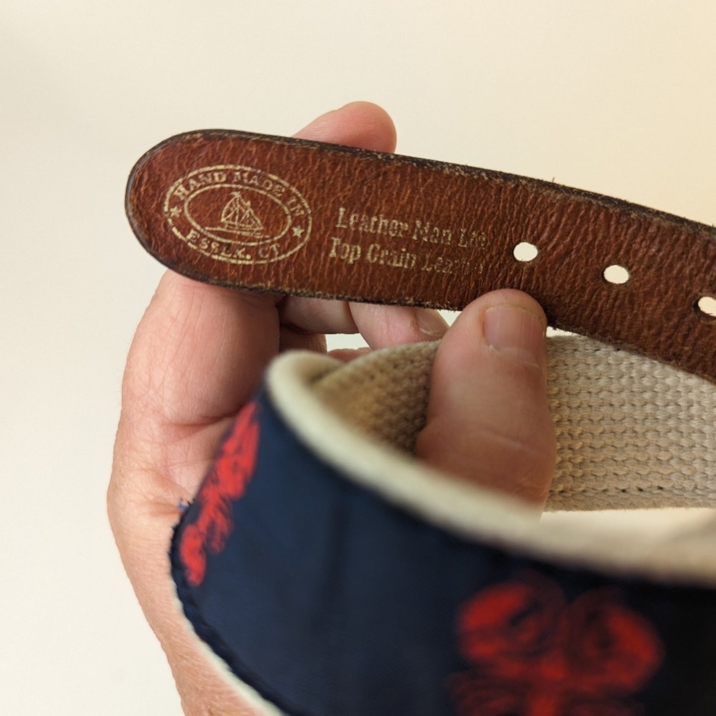 Lobster Leather Belt