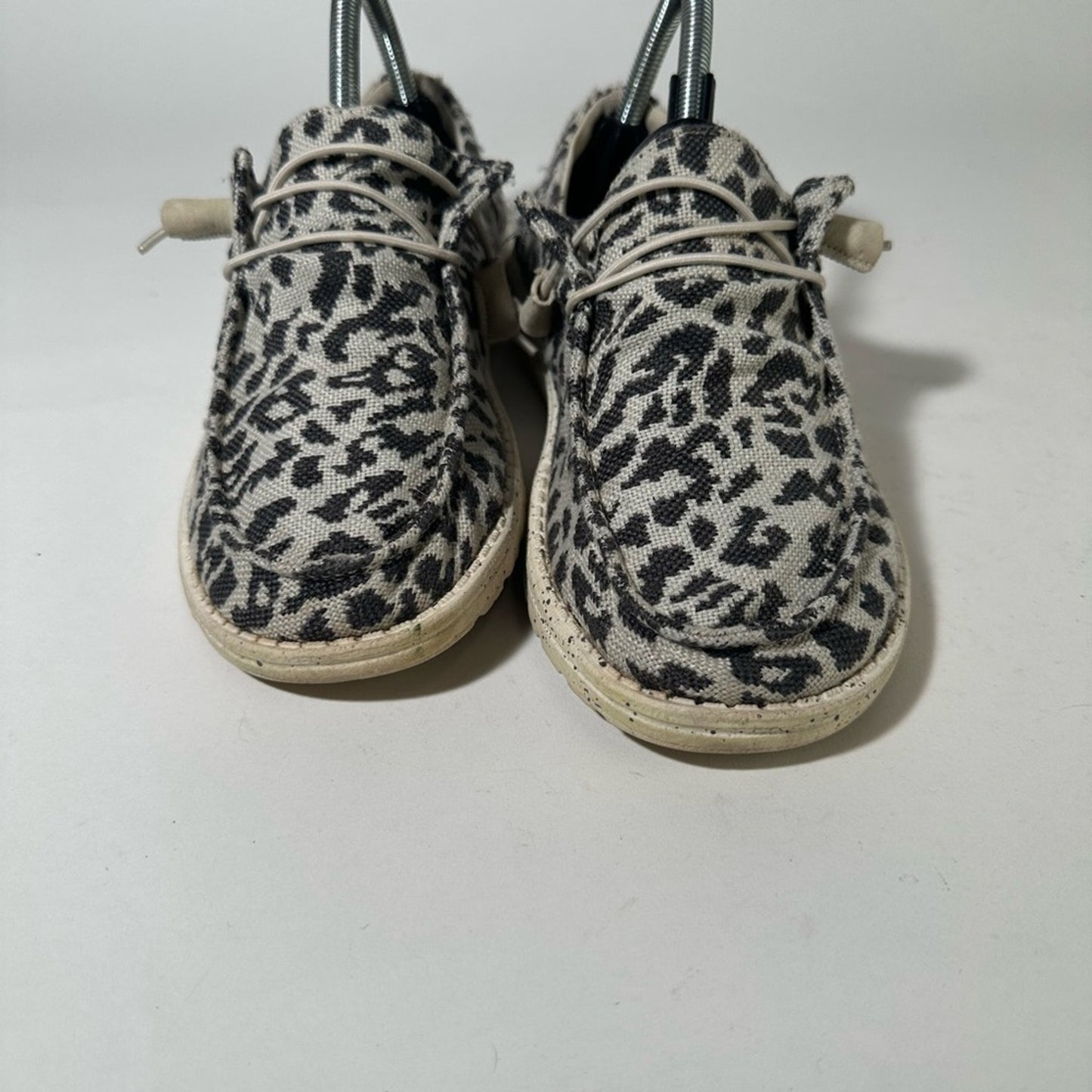 Hey Dude Wendy Cheetah Print Loafers with Soft Canvas Upper and Flexible Sole