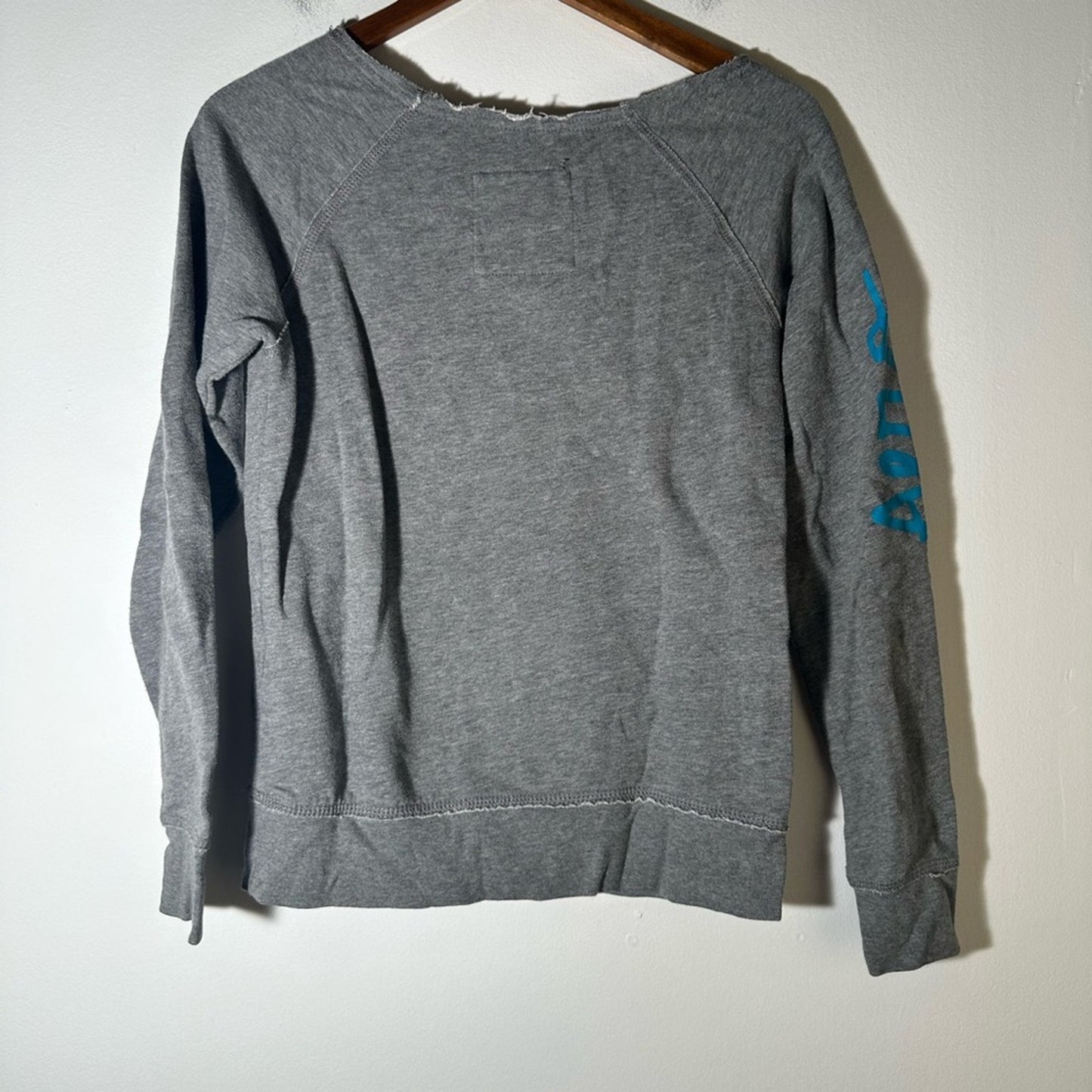 Aero Gray Women's Sweatshirt with Blue Accents