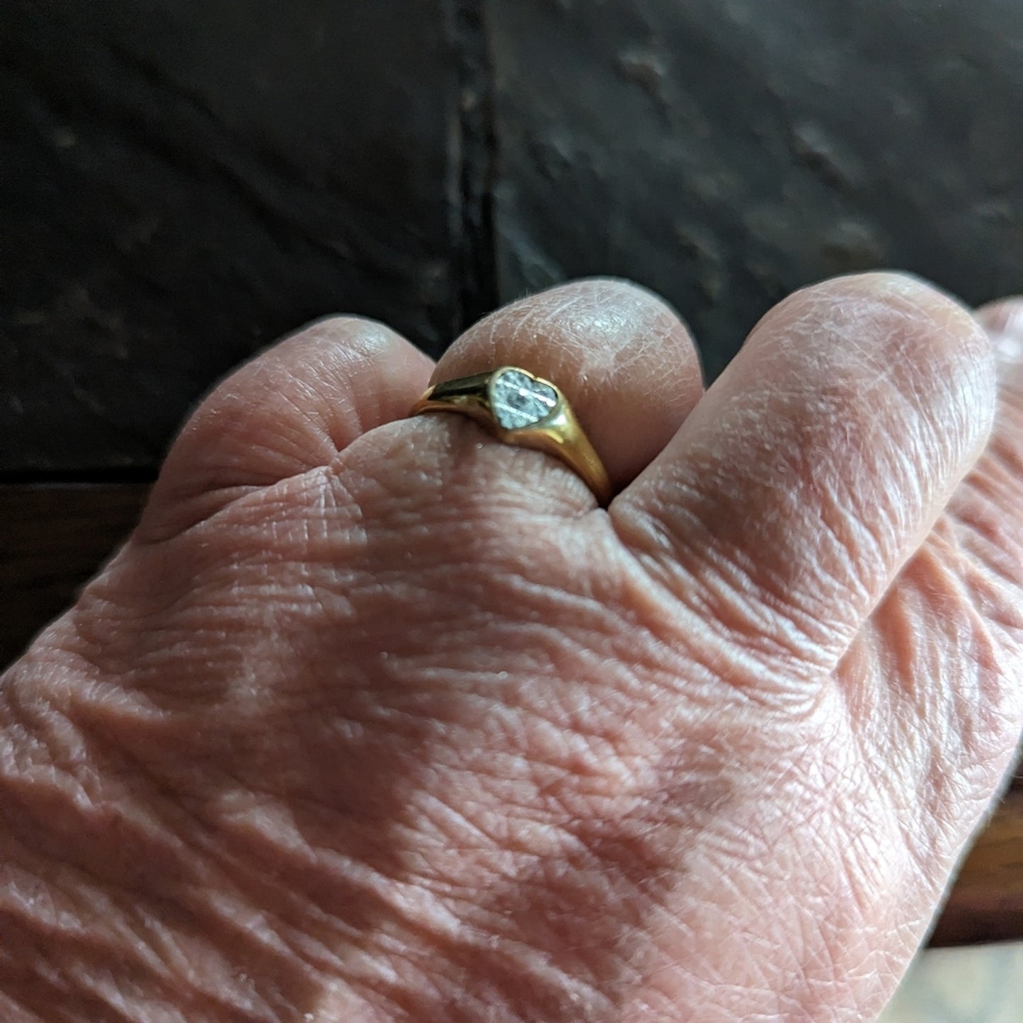 Gold Heart Ring - 6