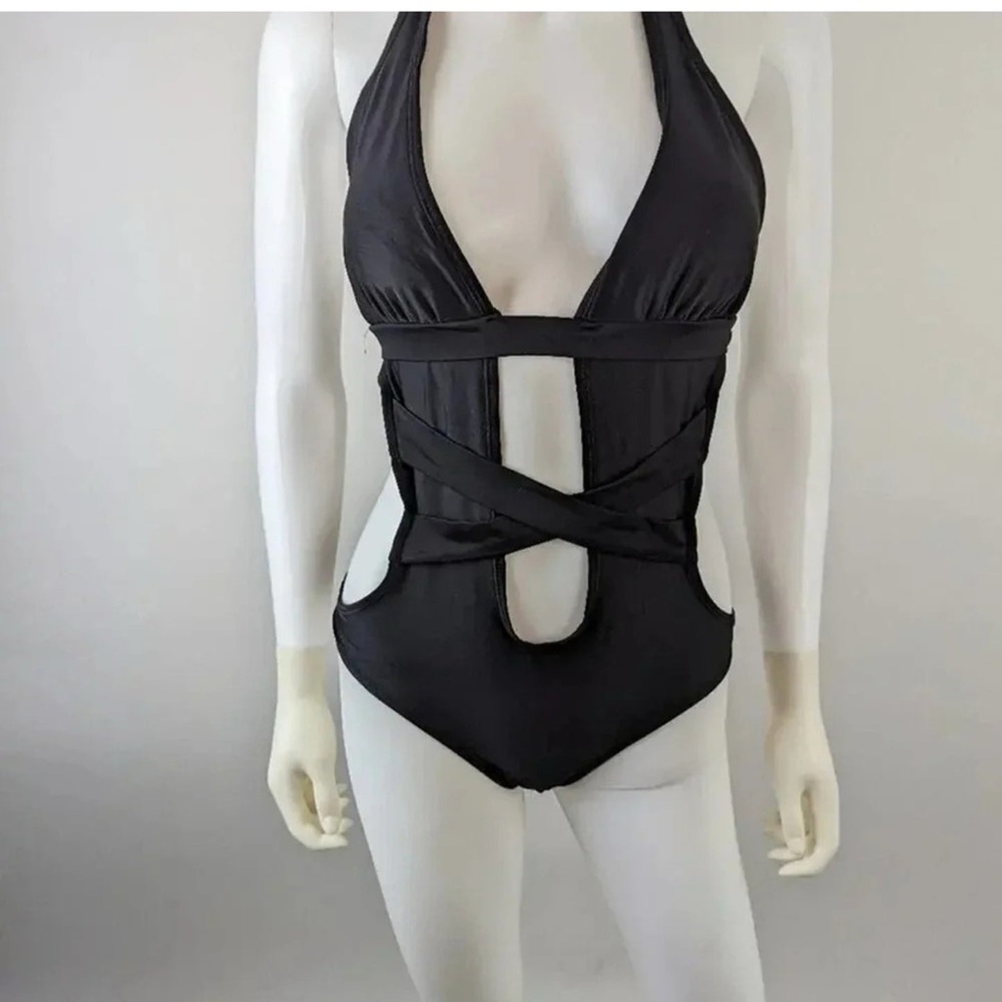 Wet Seal Black Swimsuit with Cutout Design