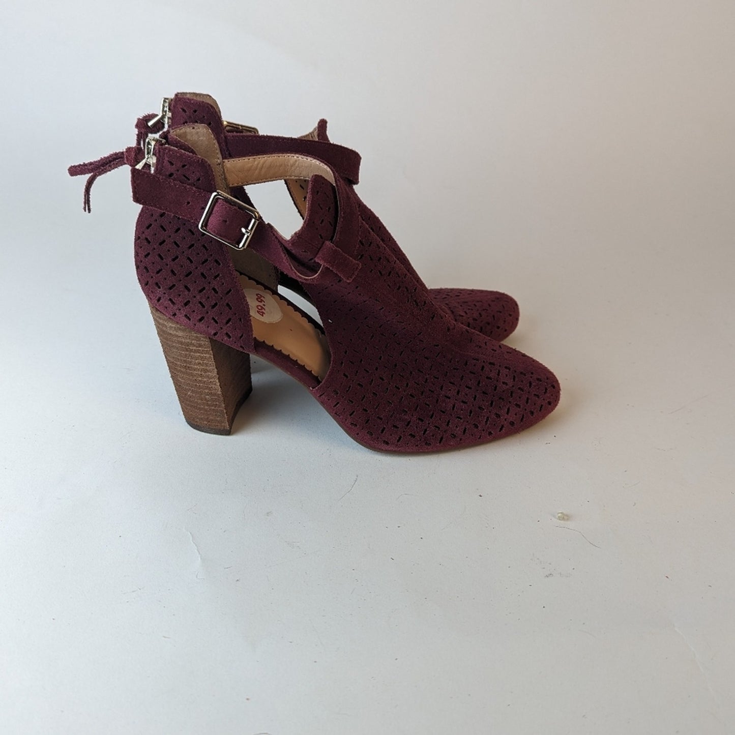 NWT Crown & Ivy Suede Stacked Heels - 7.5
