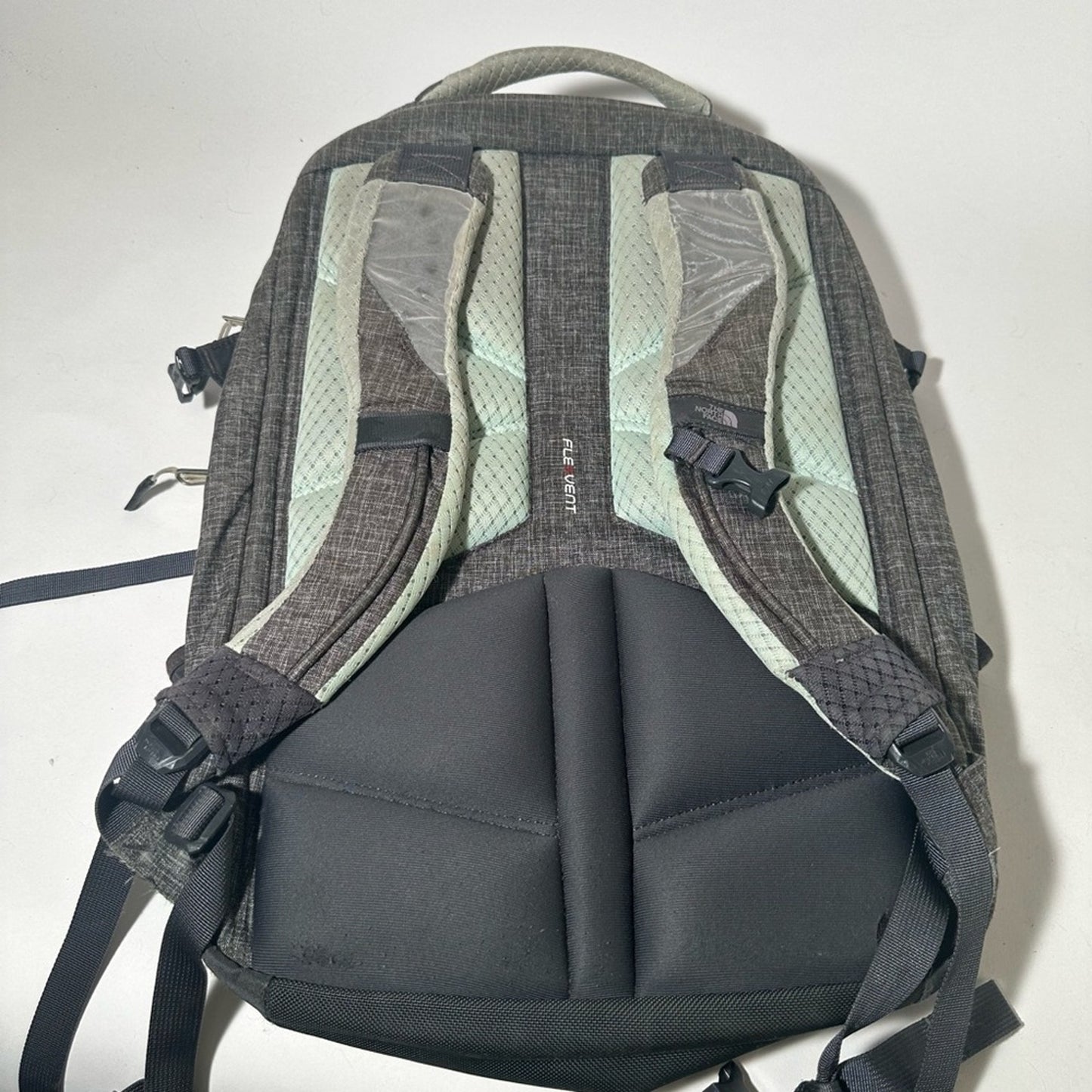 The North Face Black and Gray Backpack with Durable Design