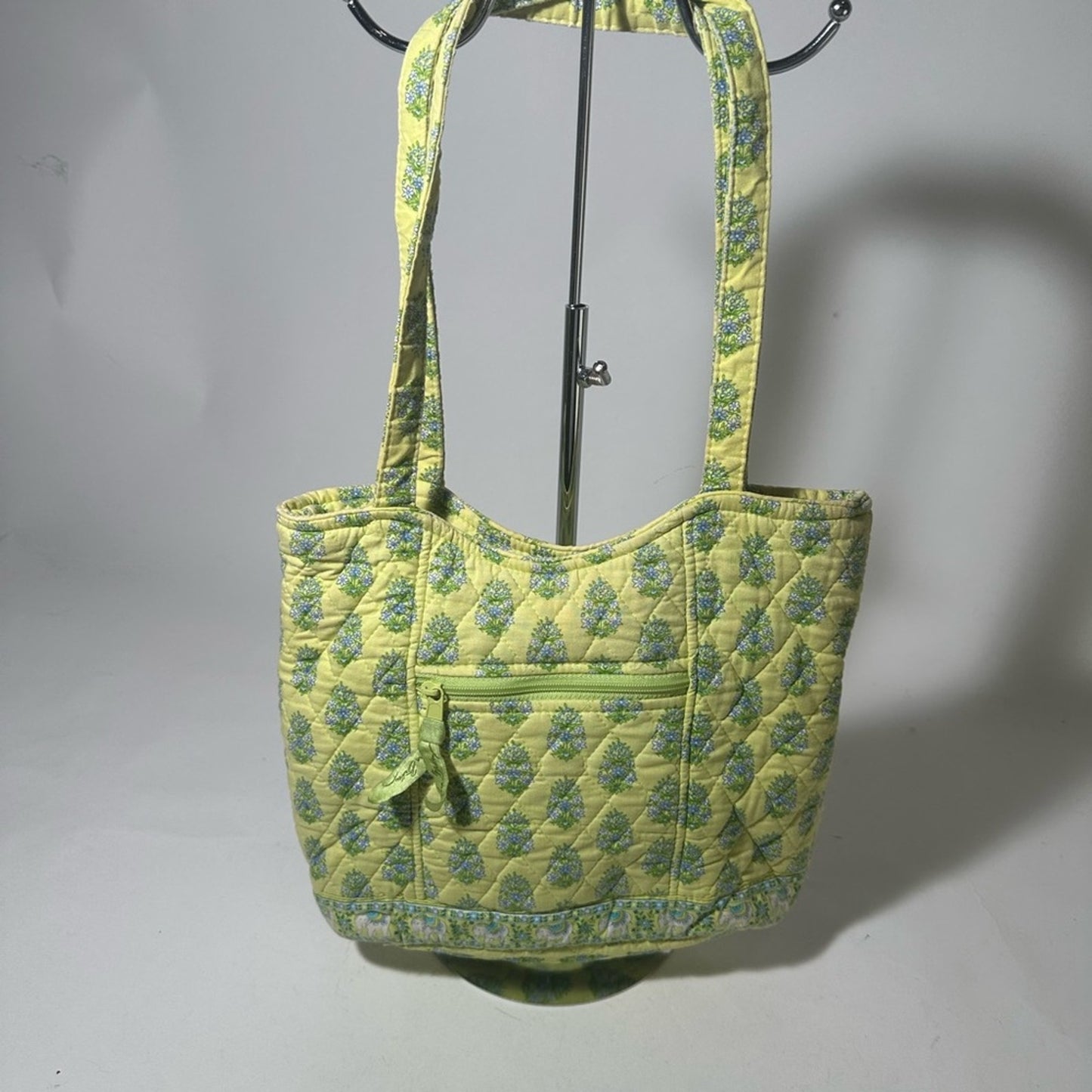 Vibrant Yellow and Green Geometric Tote Bag