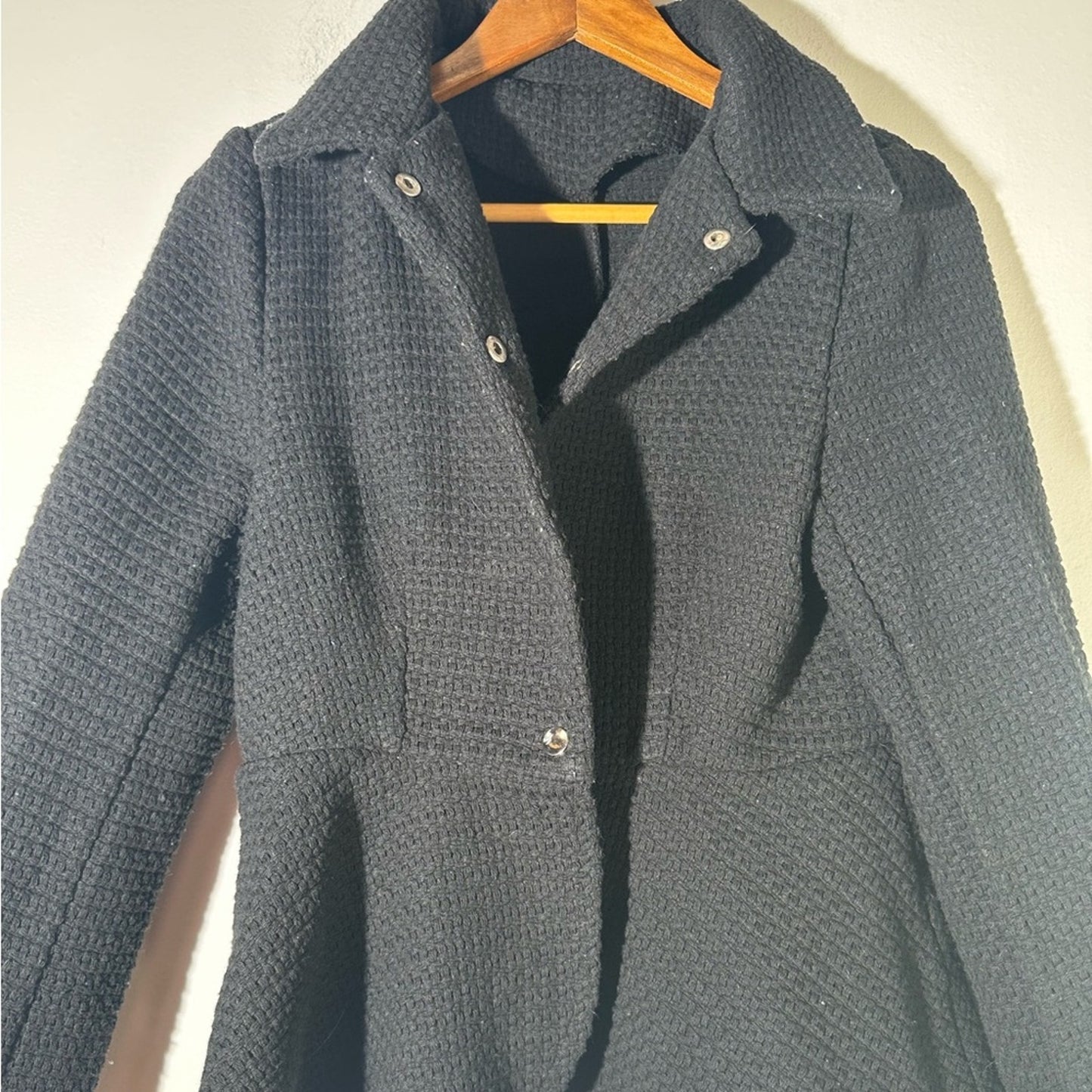 SHEIN Clasi Button Front Peplum Jacket