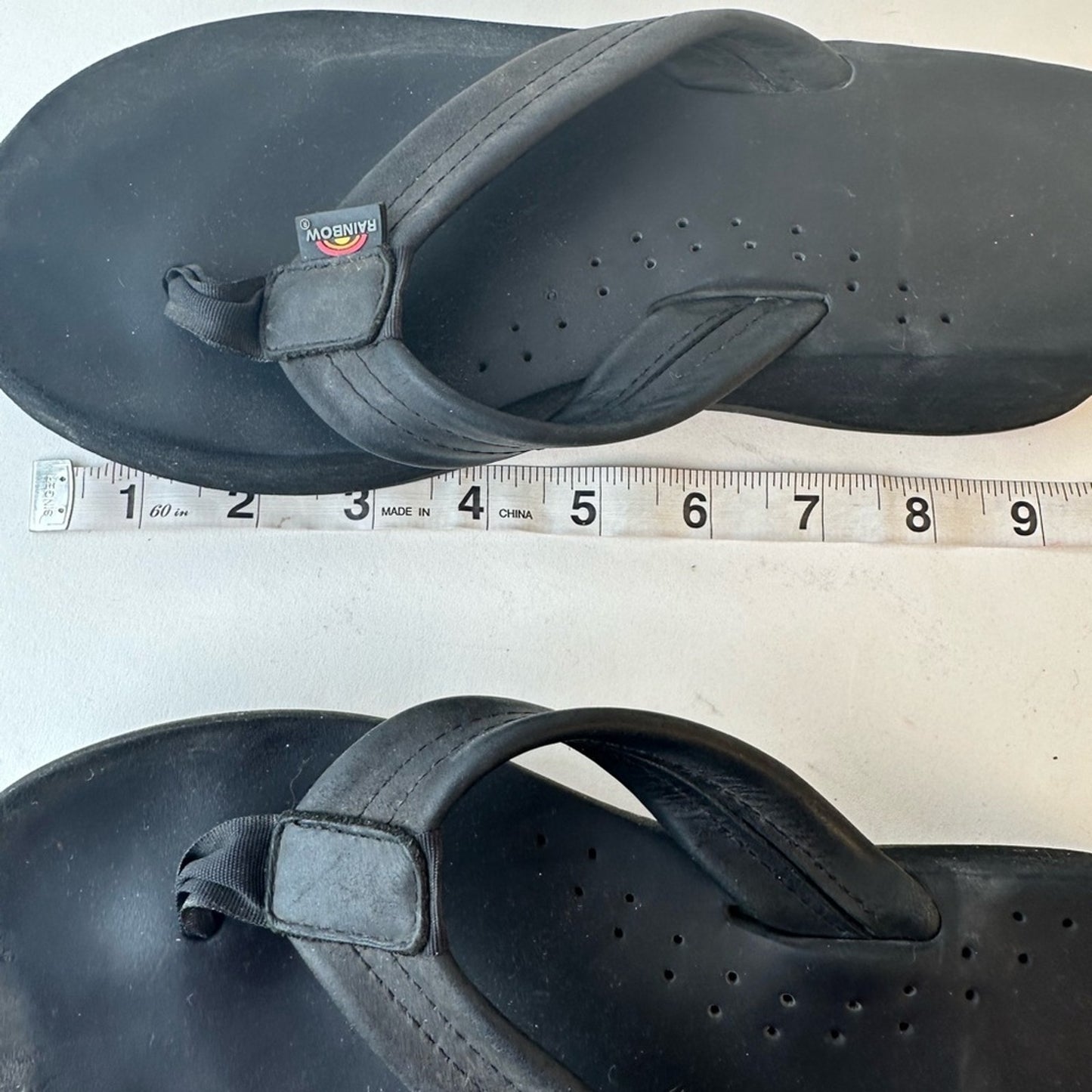 Rainbow Platform Black Flip Flops