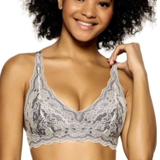 Felina Elegant Lace Bralette - Gray