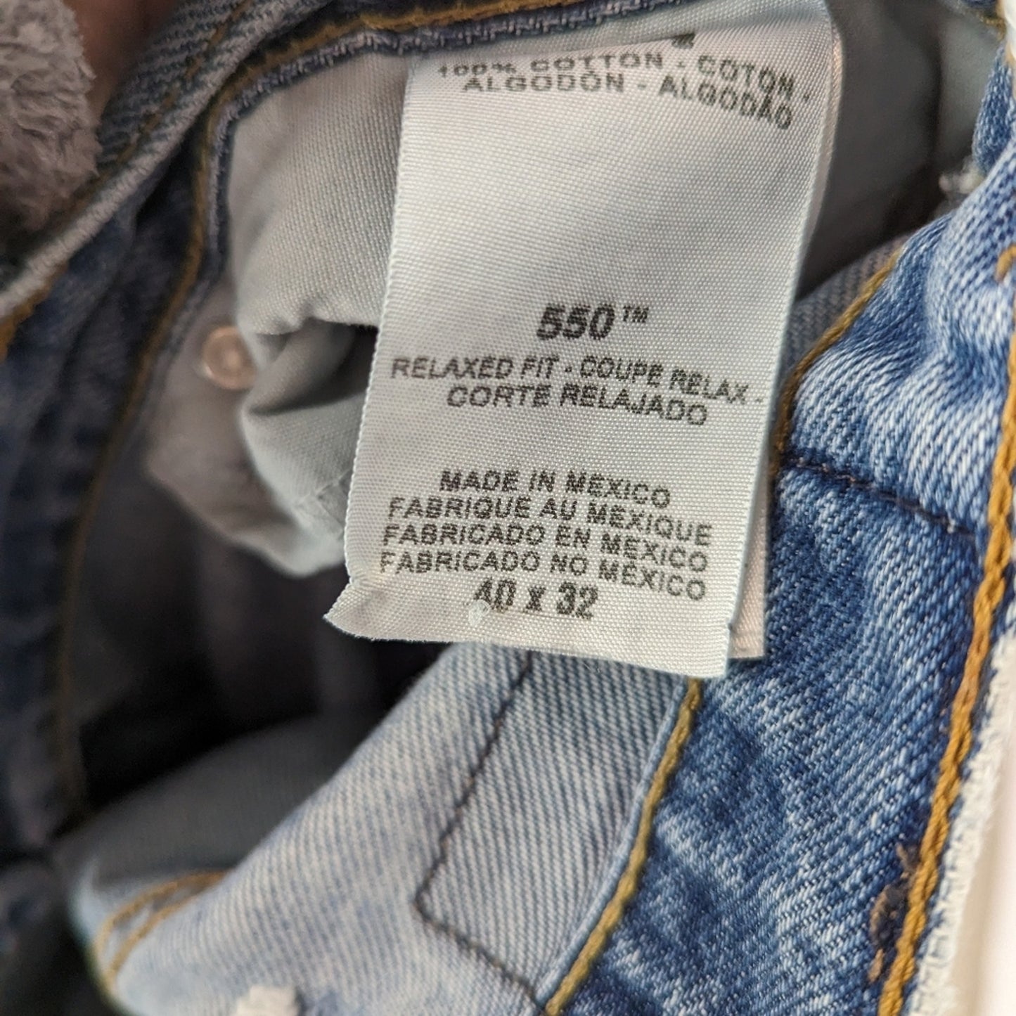 Levi's 550 Relaxed Fit Jeans 40 x 32