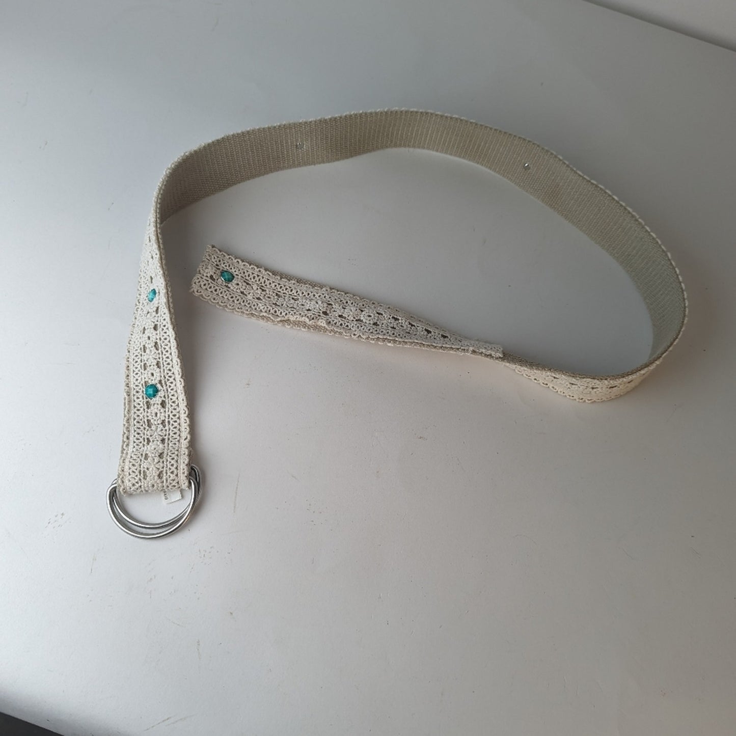 Boho Crochet Faux Turquoise Belt
