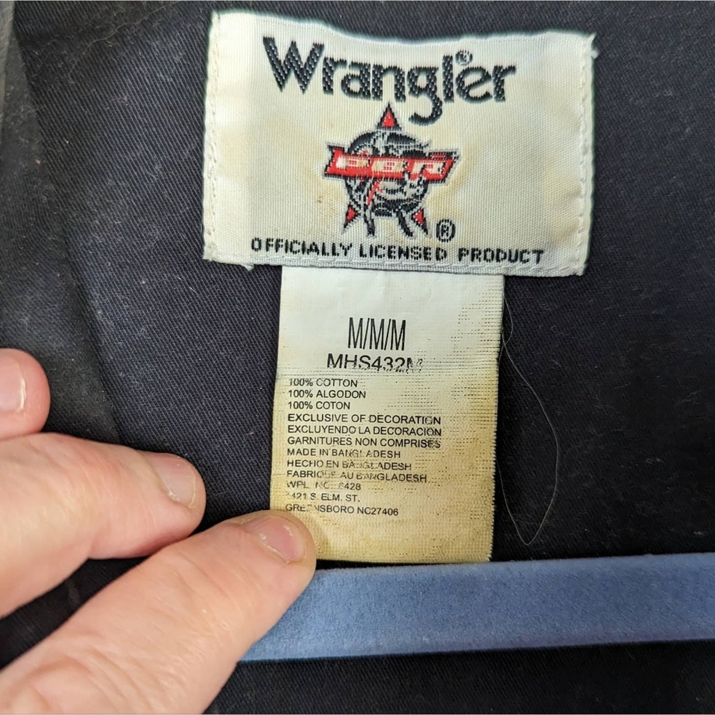 Vintage Wrangler PBR Men's Bull Riding Rodeo Plaid Shirt M