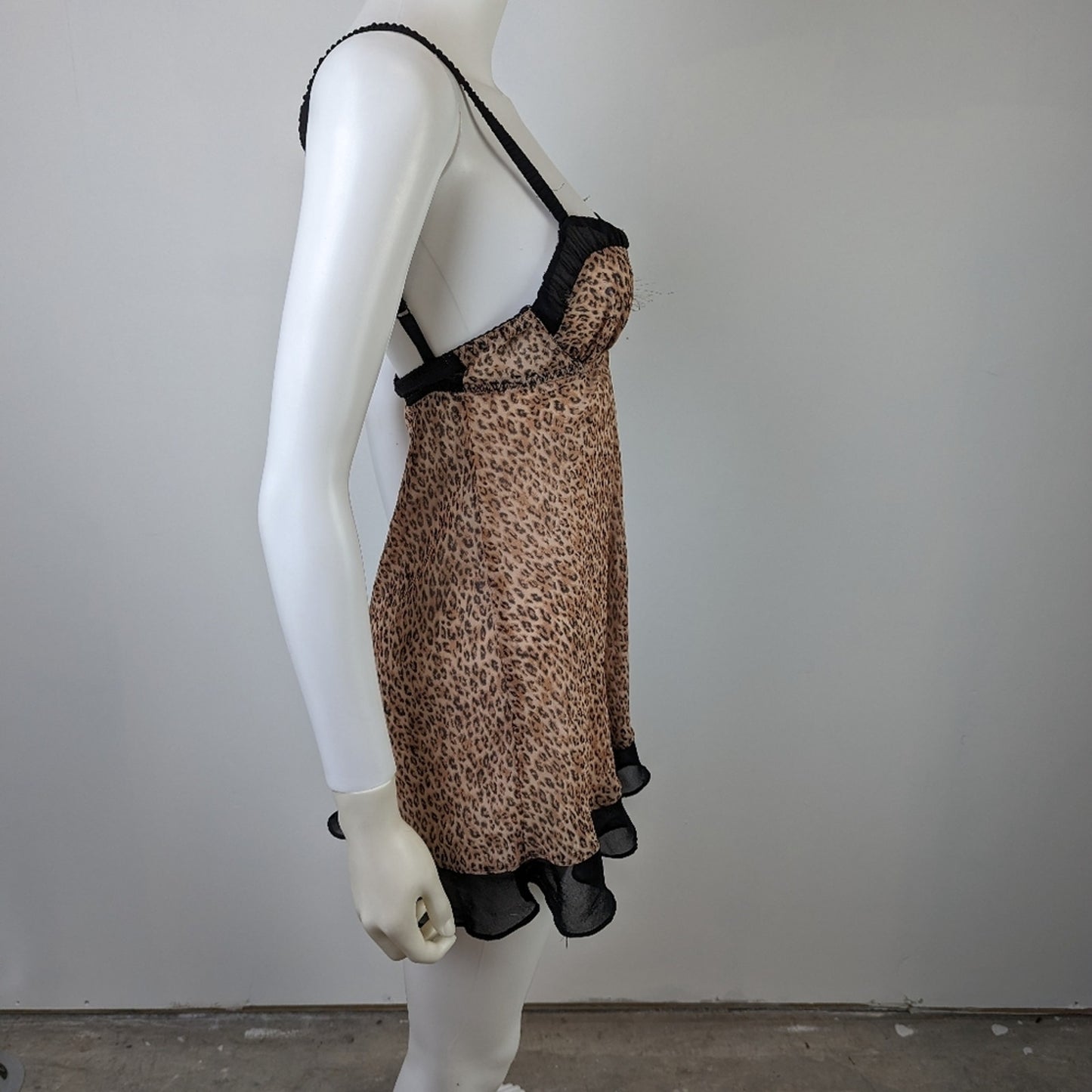 Leopard Print Babydoll Nightie S