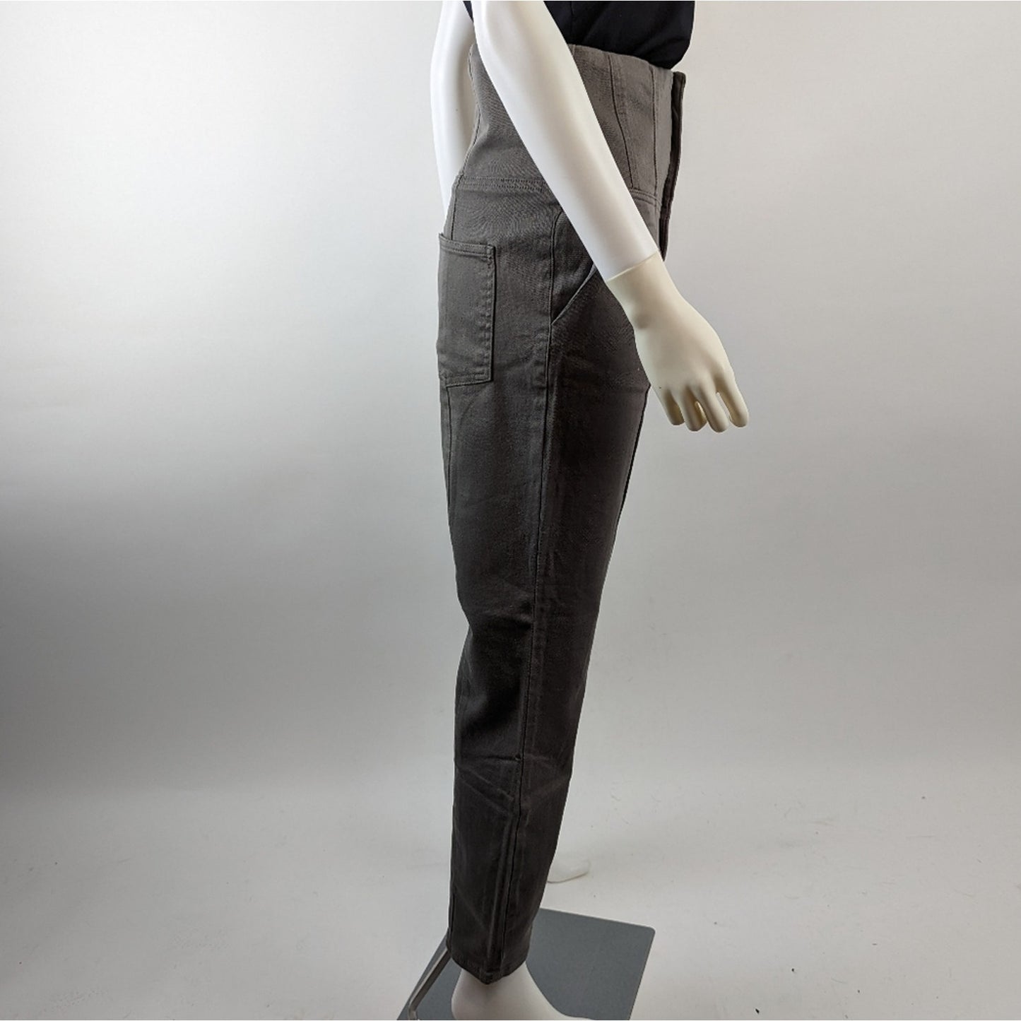 ASOS Grey High Waisted Cropped Pants 6