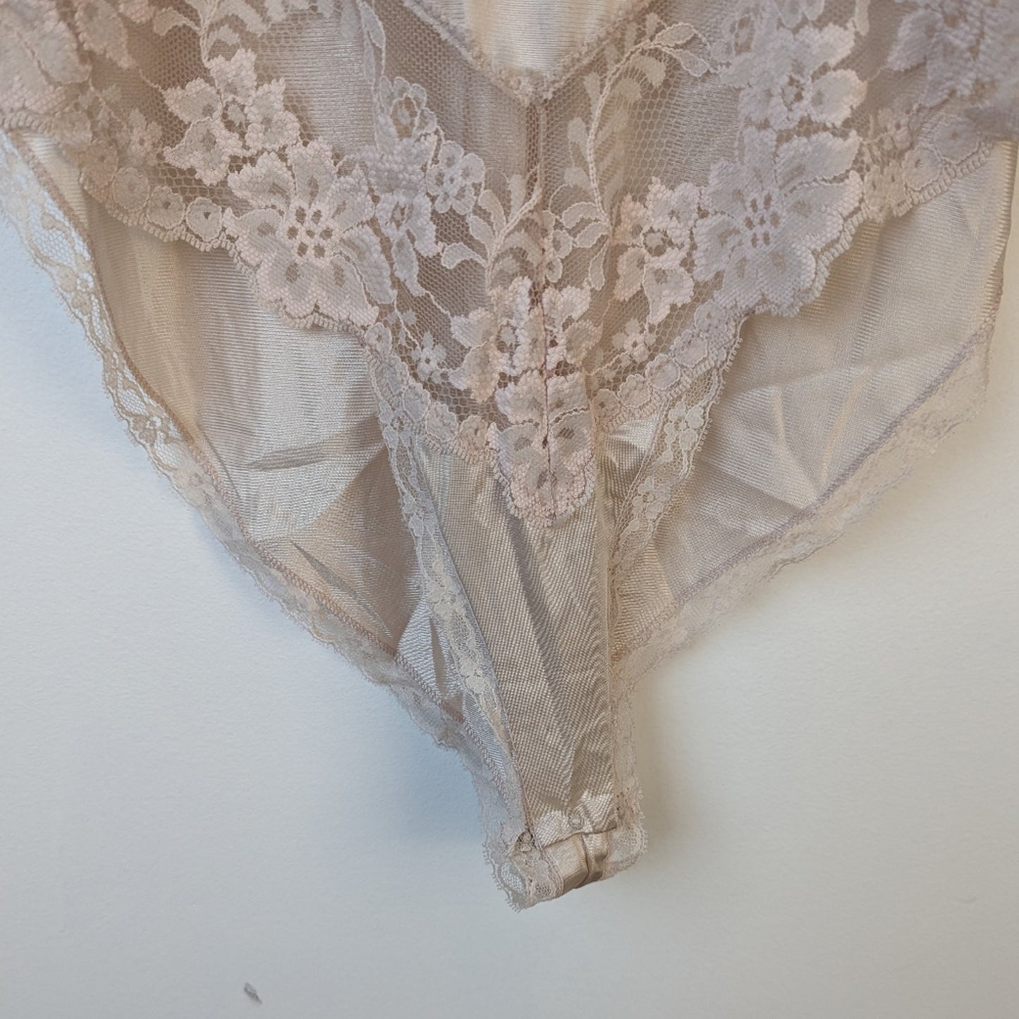 Heiress Vintage Lace Teddy Camisole Bodysuit / 38