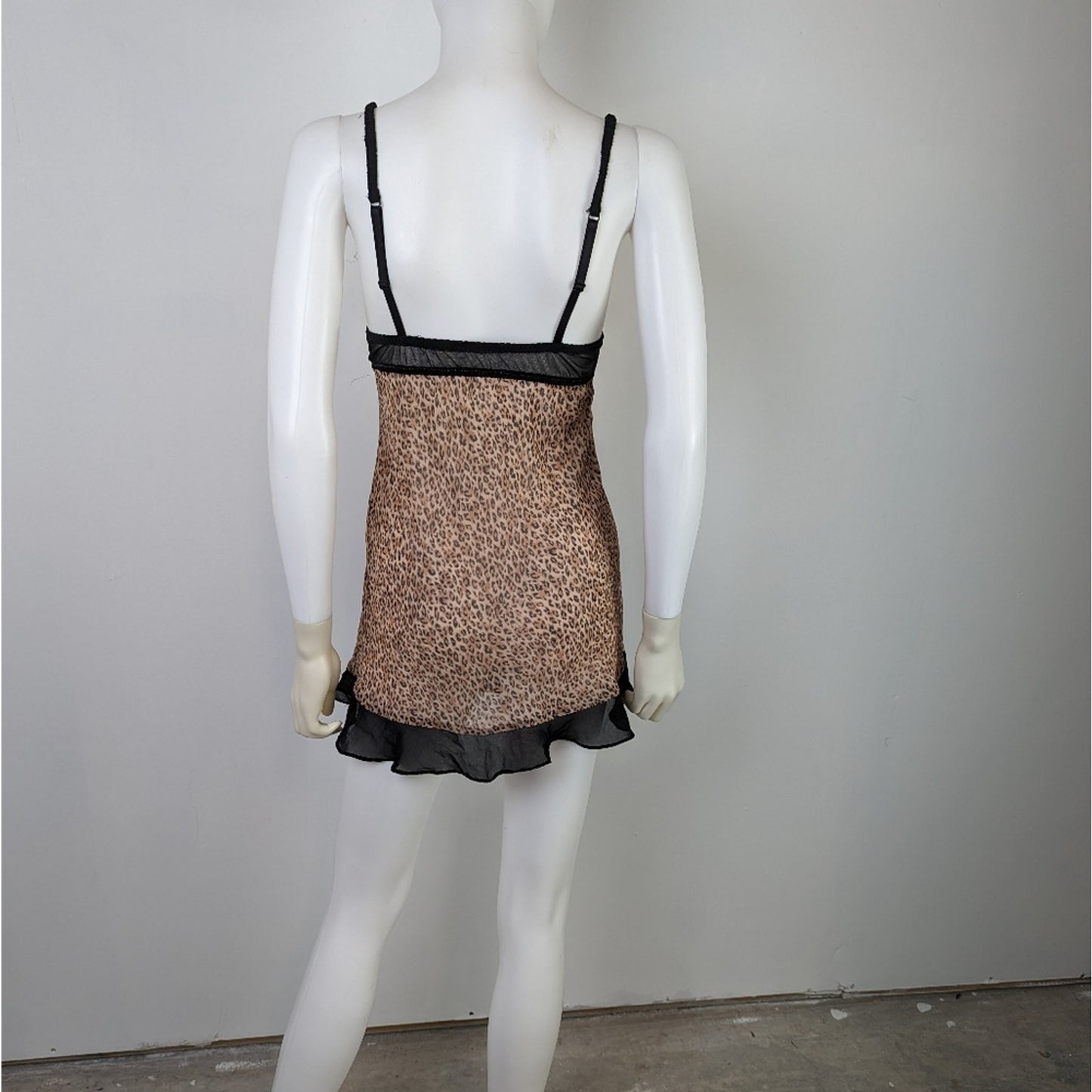 Leopard Print Babydoll Nightie S
