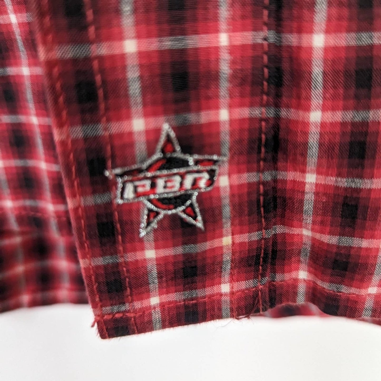 Vintage Wrangler PBR Men's Bull Riding Rodeo Plaid Shirt M