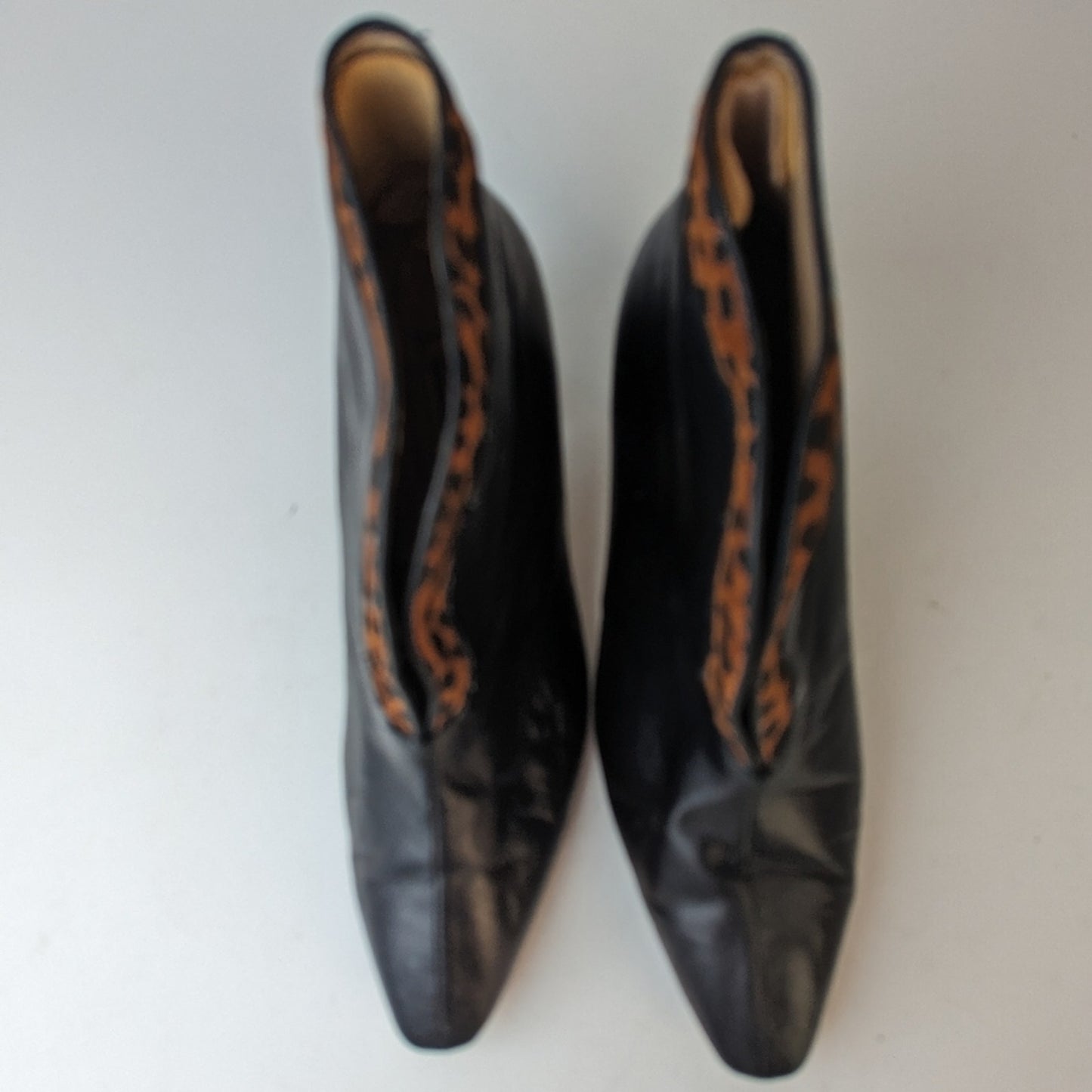 Vintage 80's Stefani Leather Ankle Boots - 7M