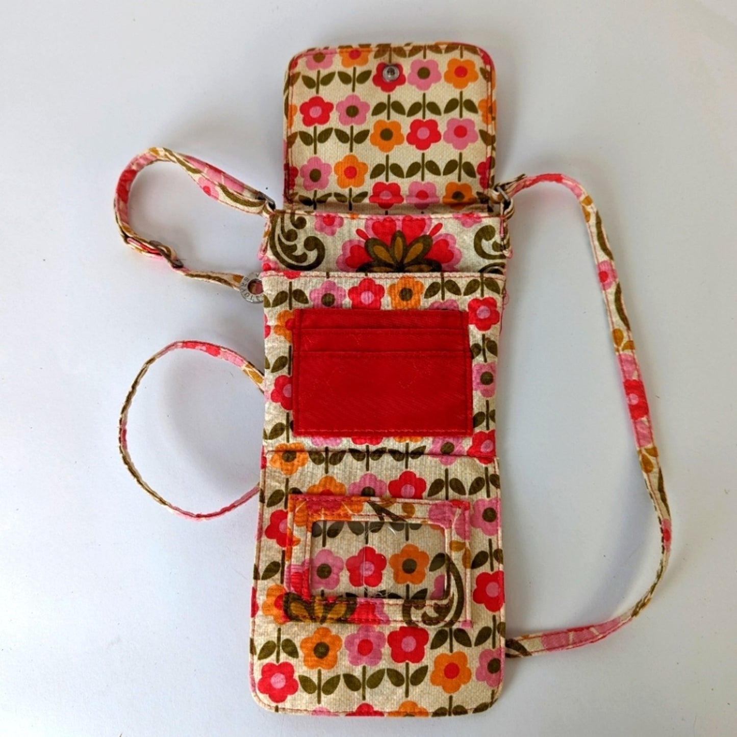 Vera Bradley Crossbody Trifold Bag/ Wallet