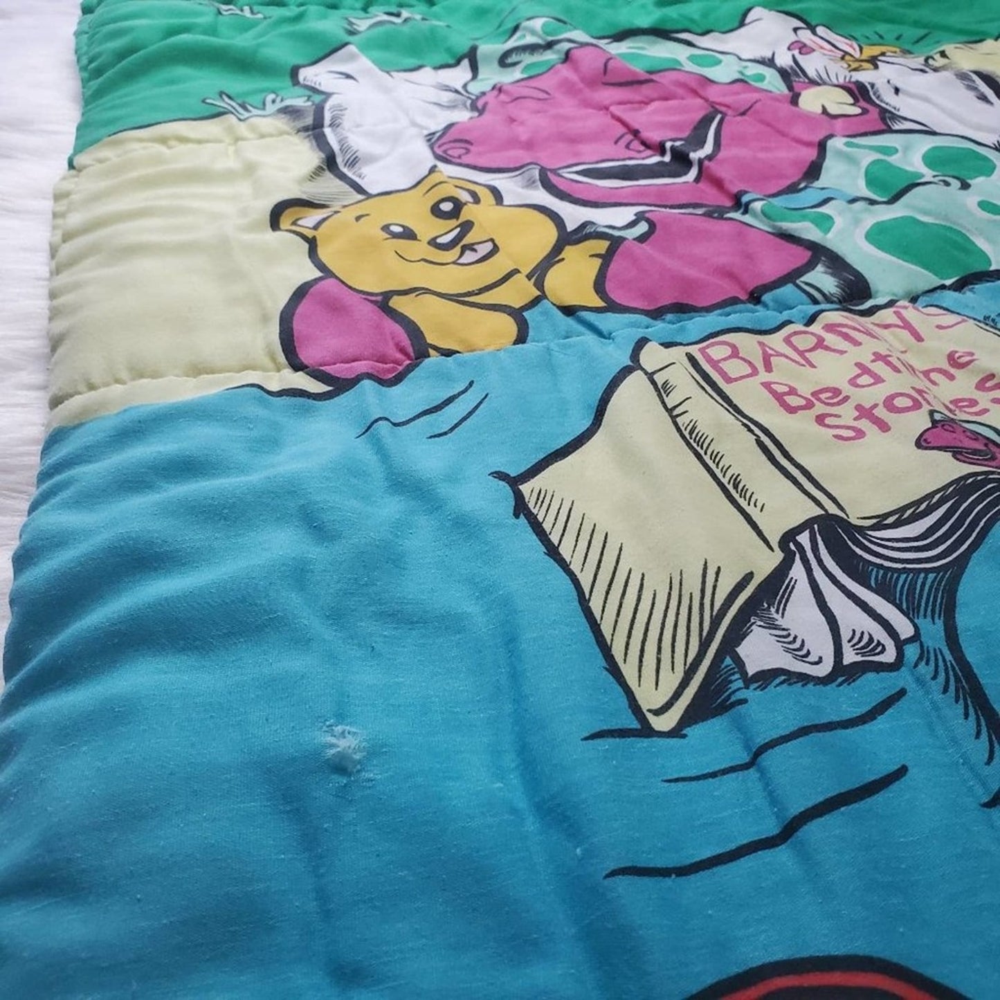 Barney Bedtime Stories Sleeping Bag 1992 Vintage