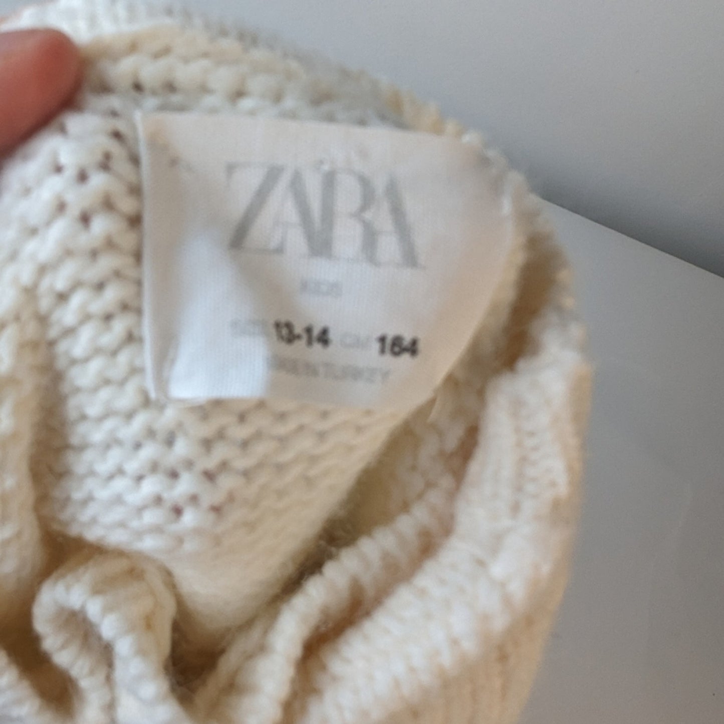 Zara Kids Fringe Nordic Knit Sweater - 13/14 yrs.