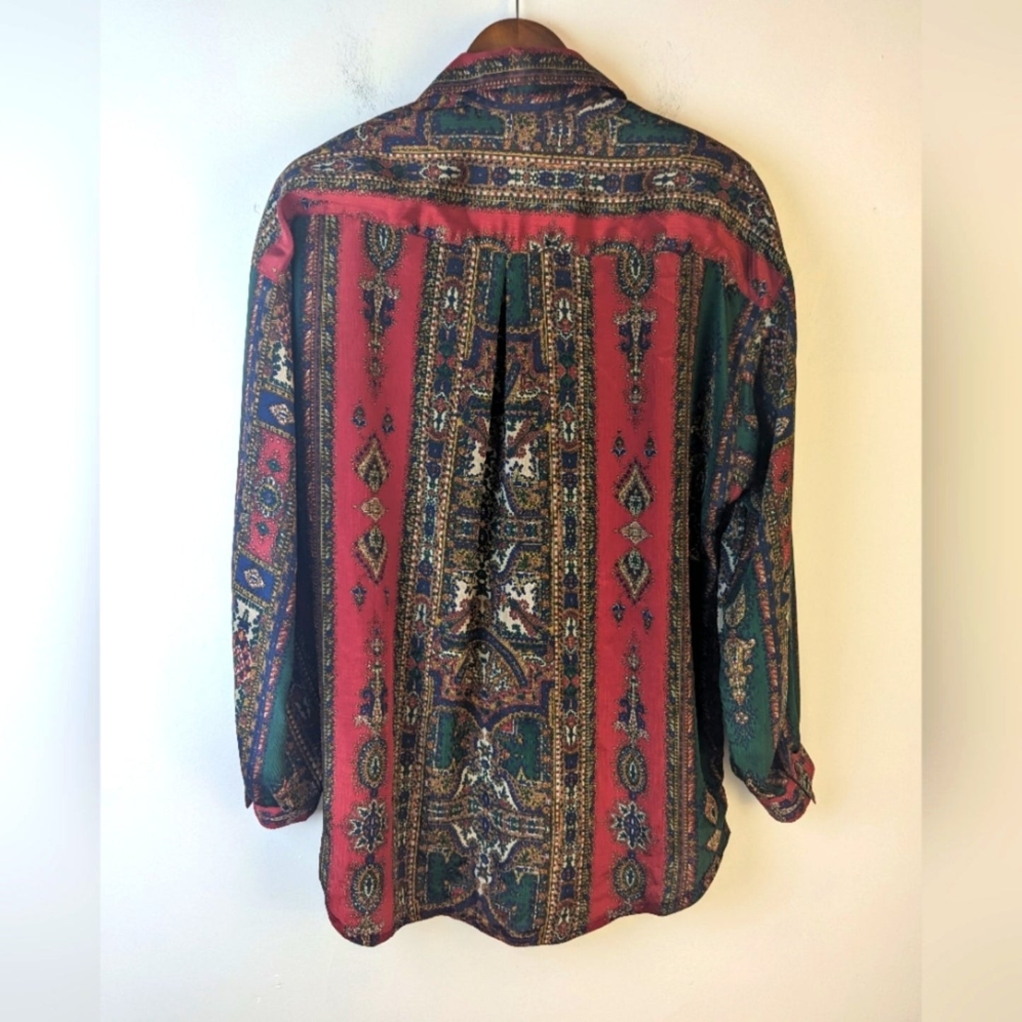 Vintage 80's Robbie Sport Paisley Button Front Shirt / Medium