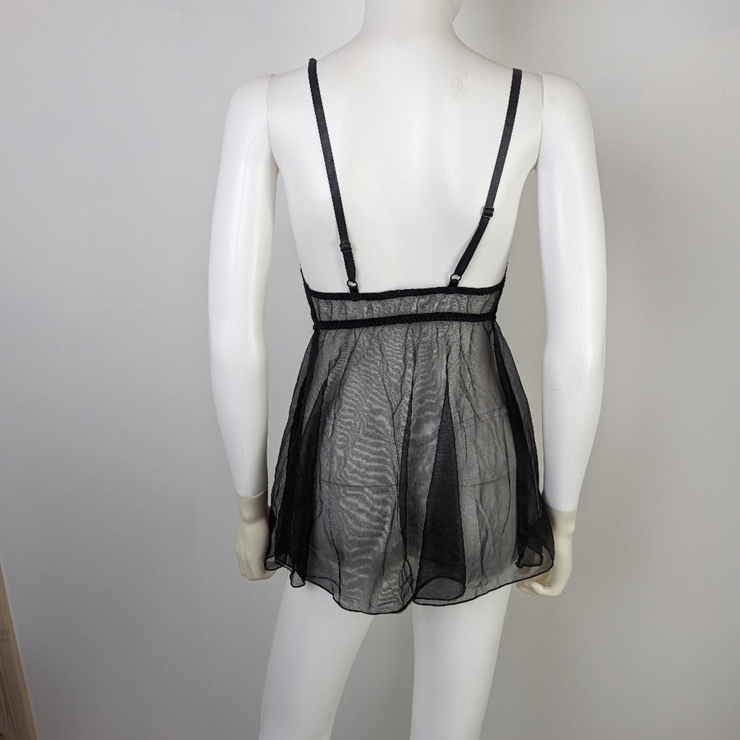 Black Lacey Babydoll Nightie - Large