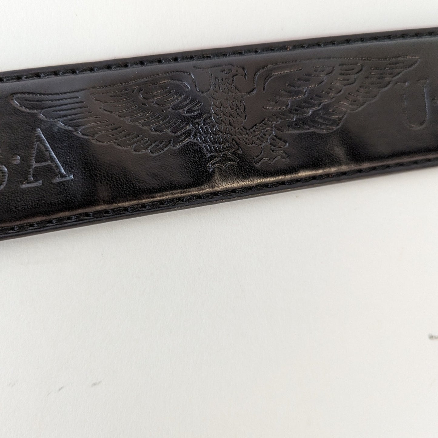 Vintage USA Eagle Leather Belt / Large