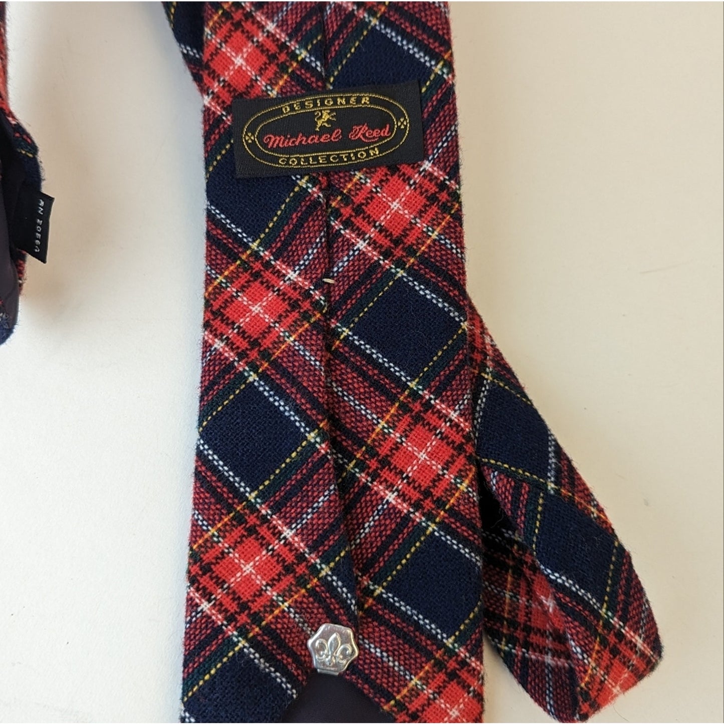 Vintage Michael Reed Plaid Wool Tie