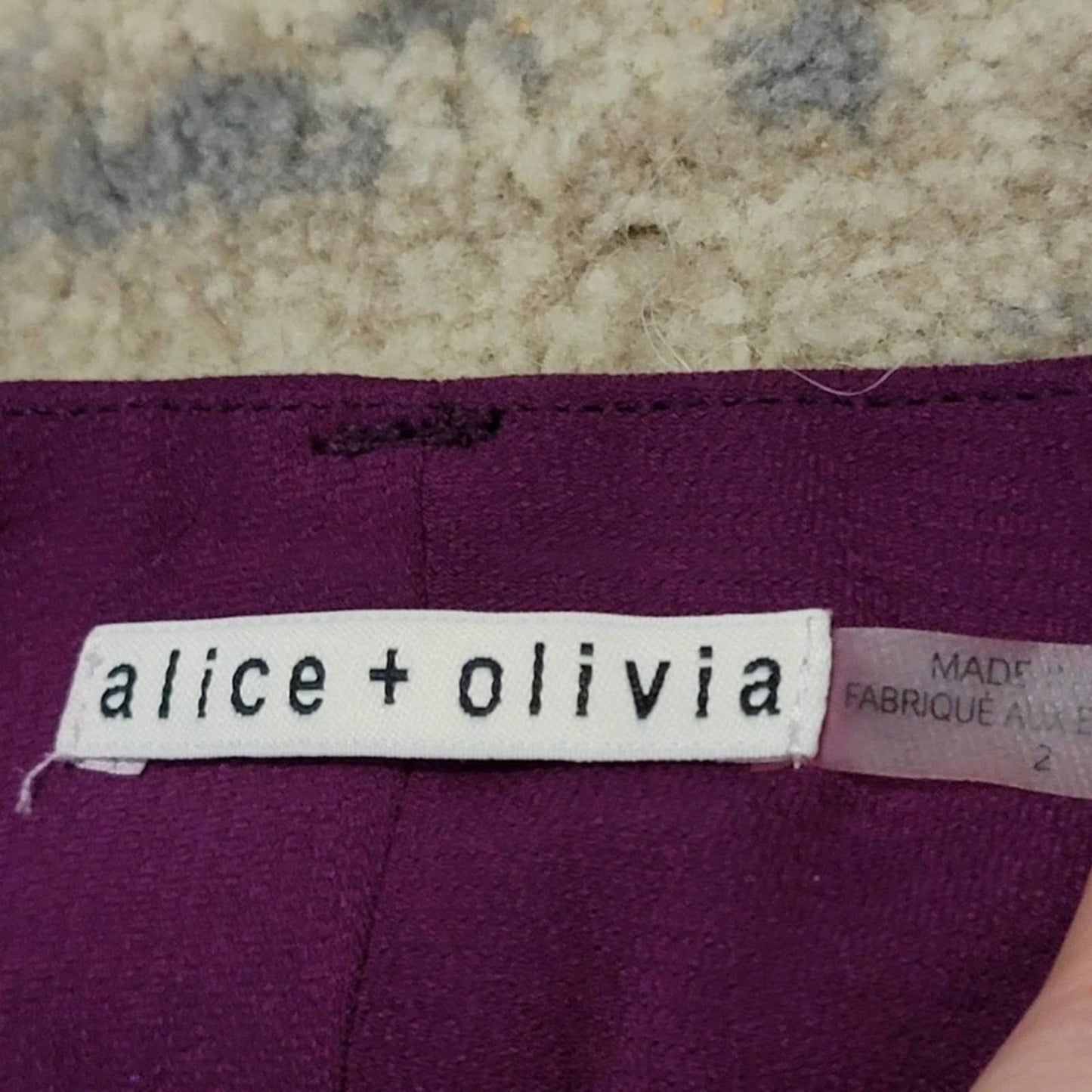 Alice + Olivia Burgundy Pants
