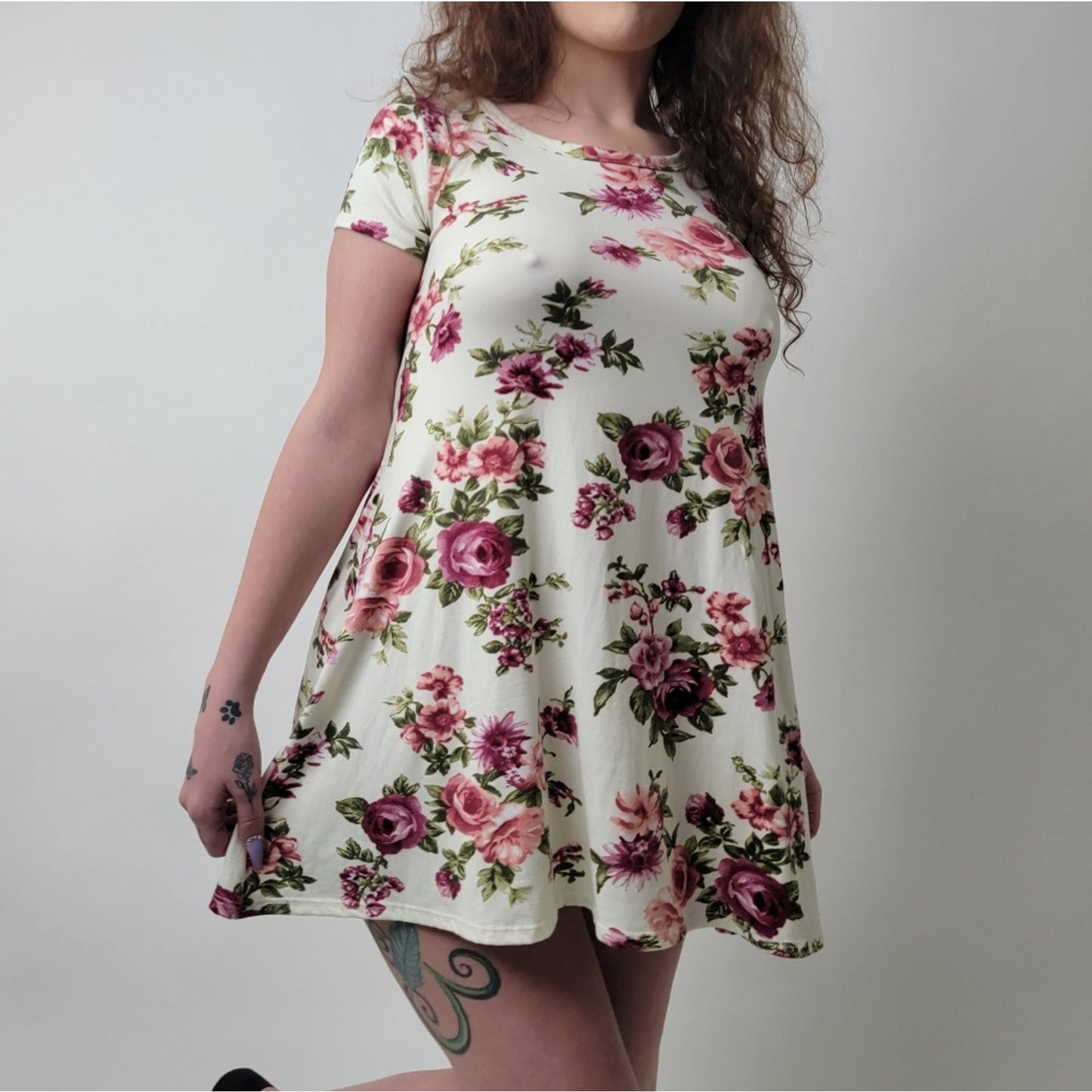 TMG New York Floral Dress S