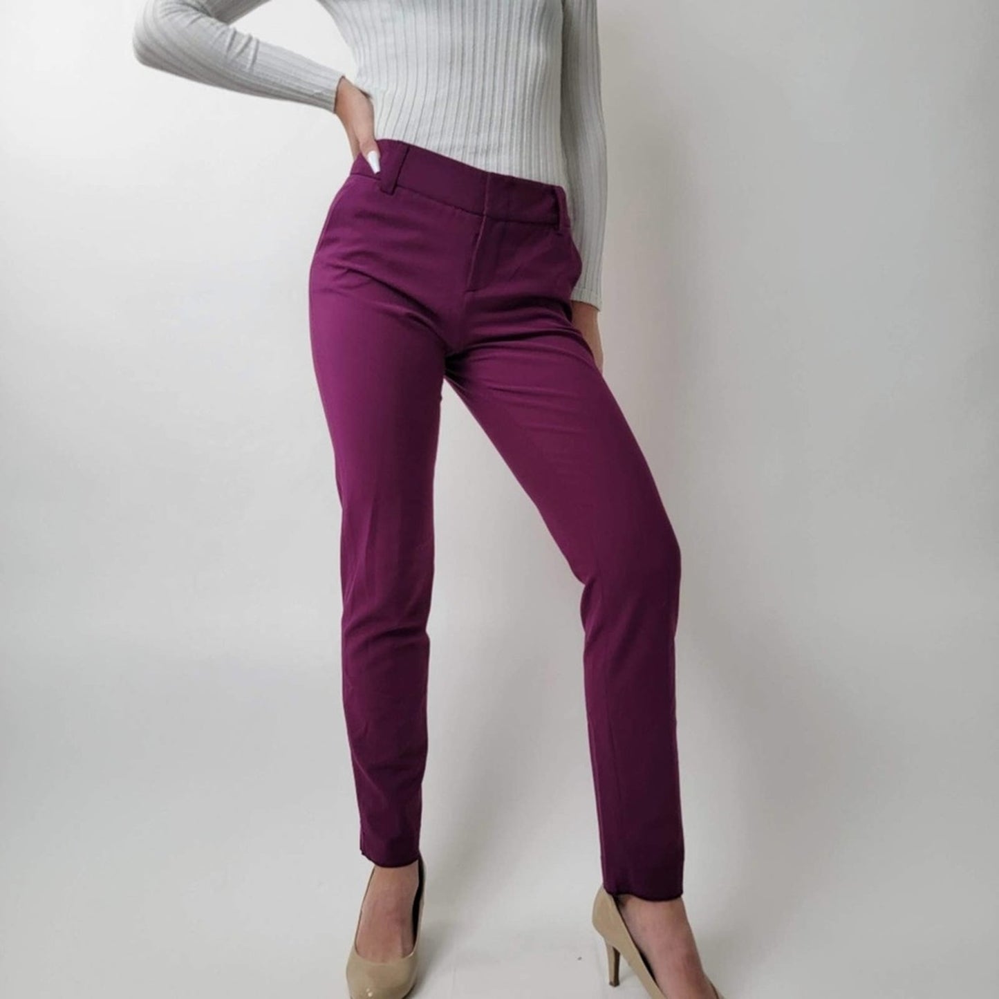 Alice + Olivia Burgundy Pants
