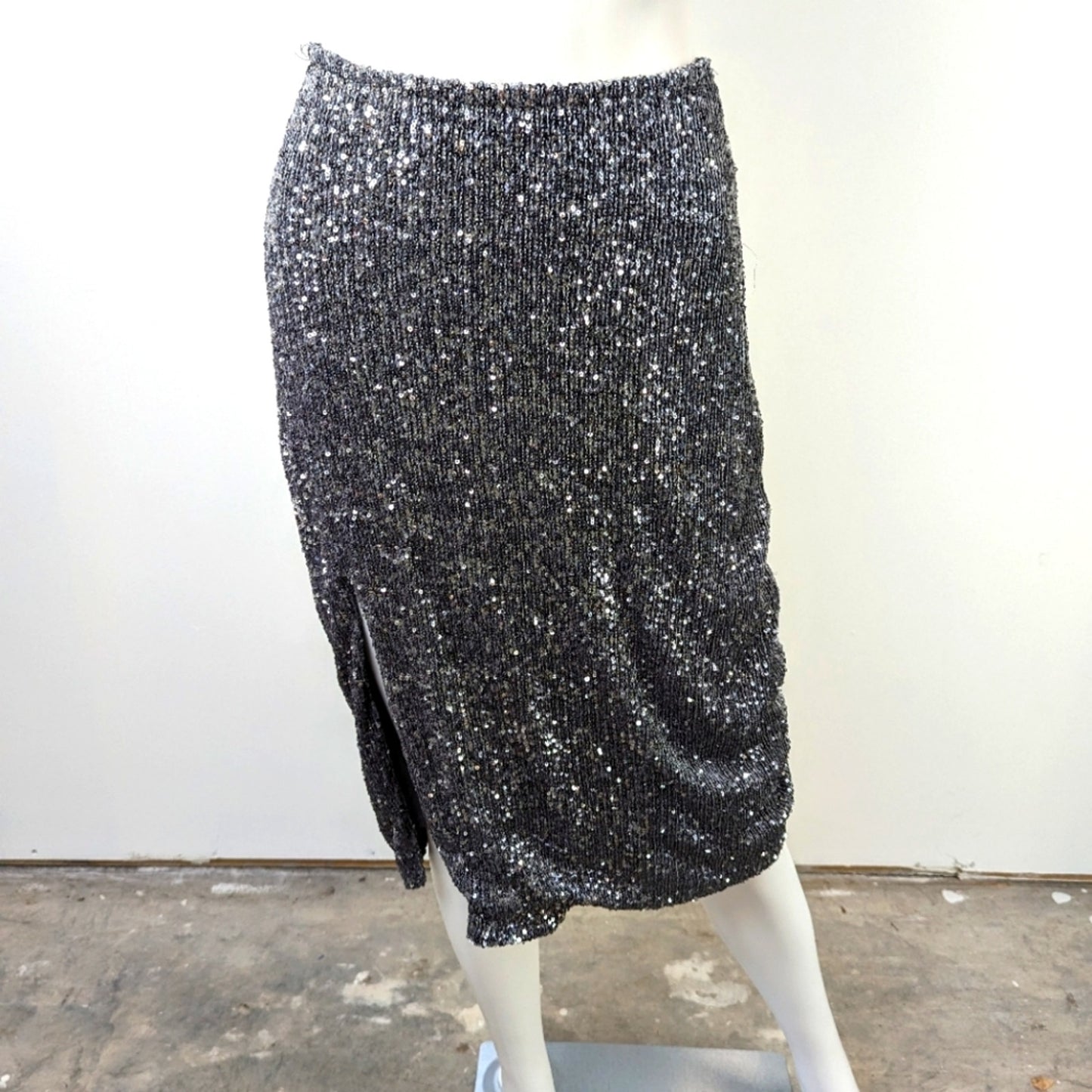 Dress Forum Silver Pencil Skirt S