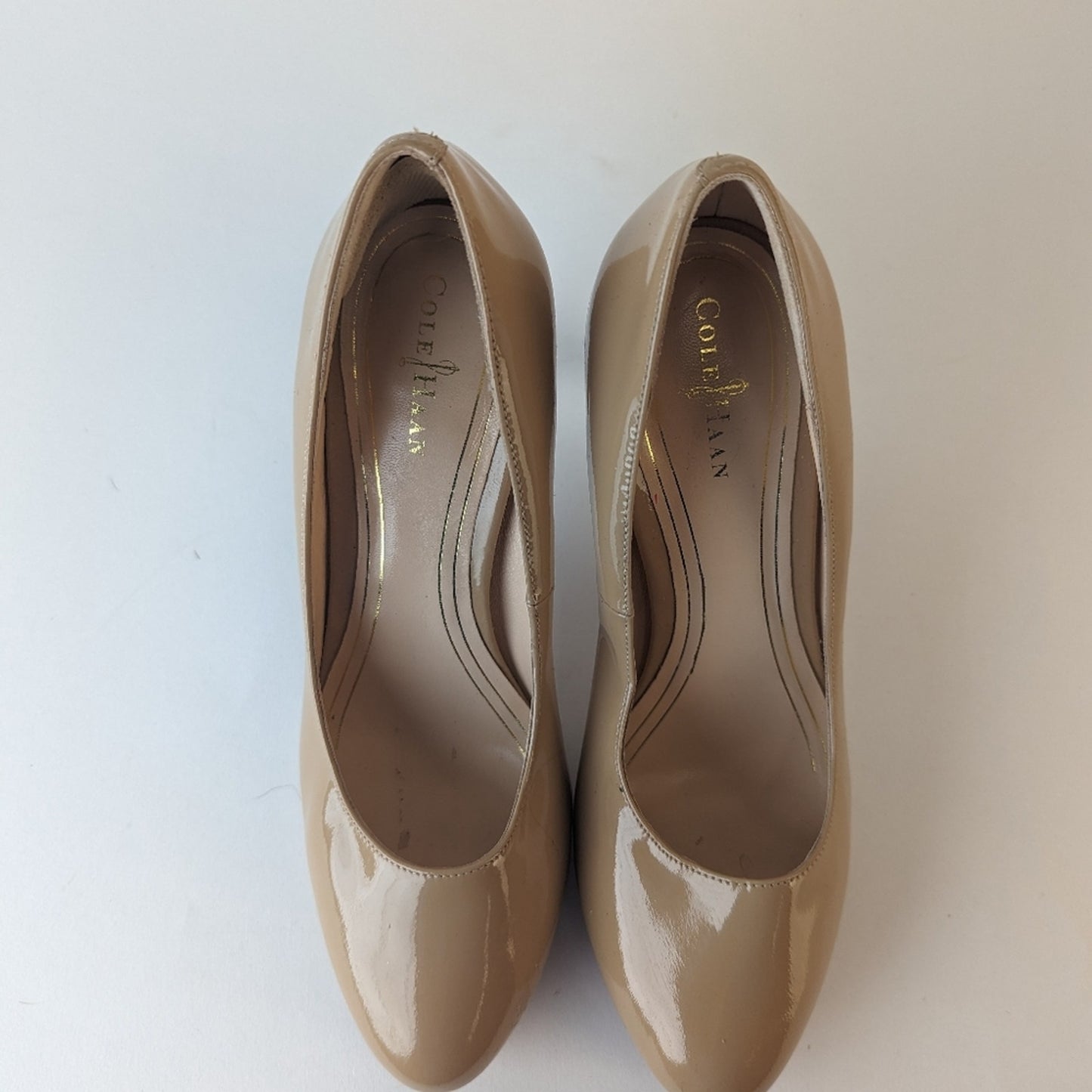 Cole Haan x Nike Air Nude Patent Leather Platform Heels / 7