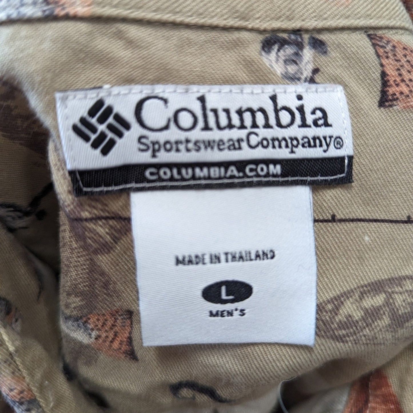 Columbia Varney Bridge Fish Button Front Shirt L