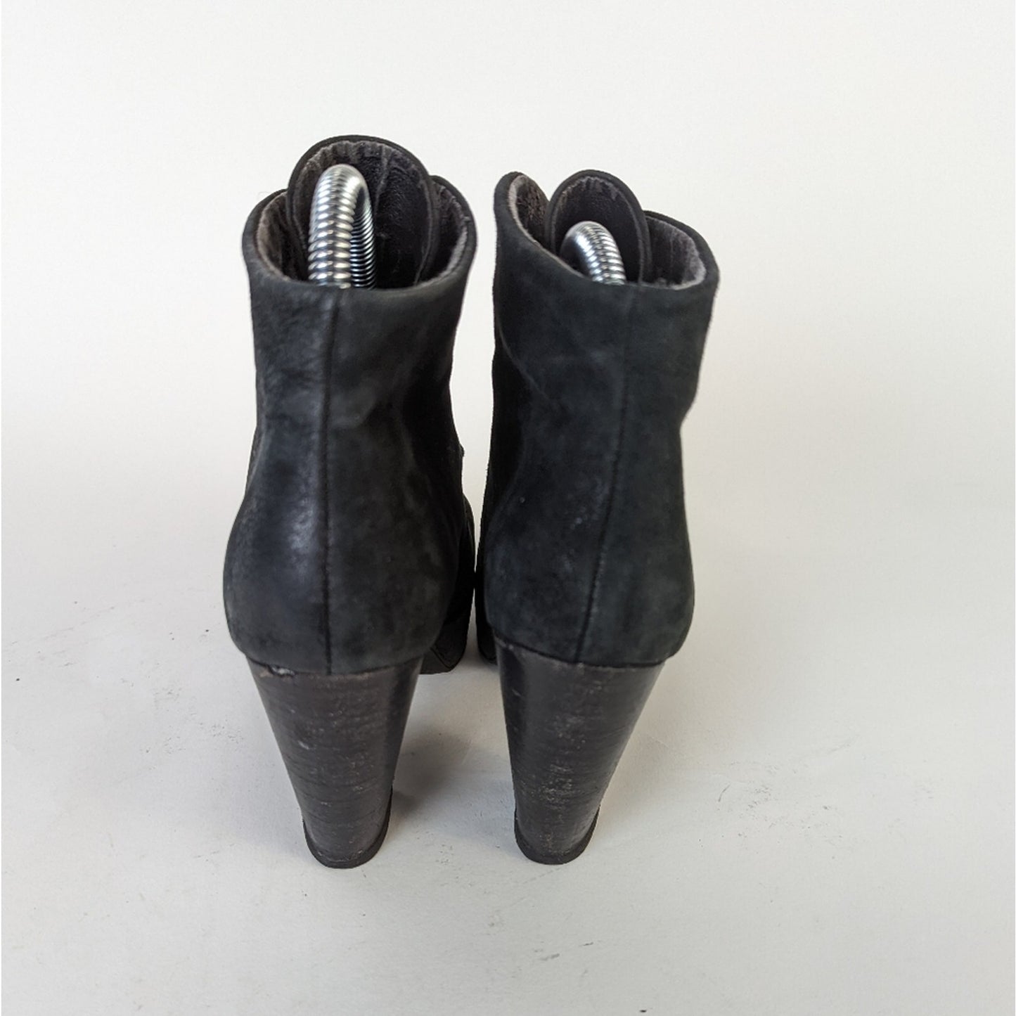 Steve Madden Raspy Black Suede Chunky Ankle Boots - 8.5