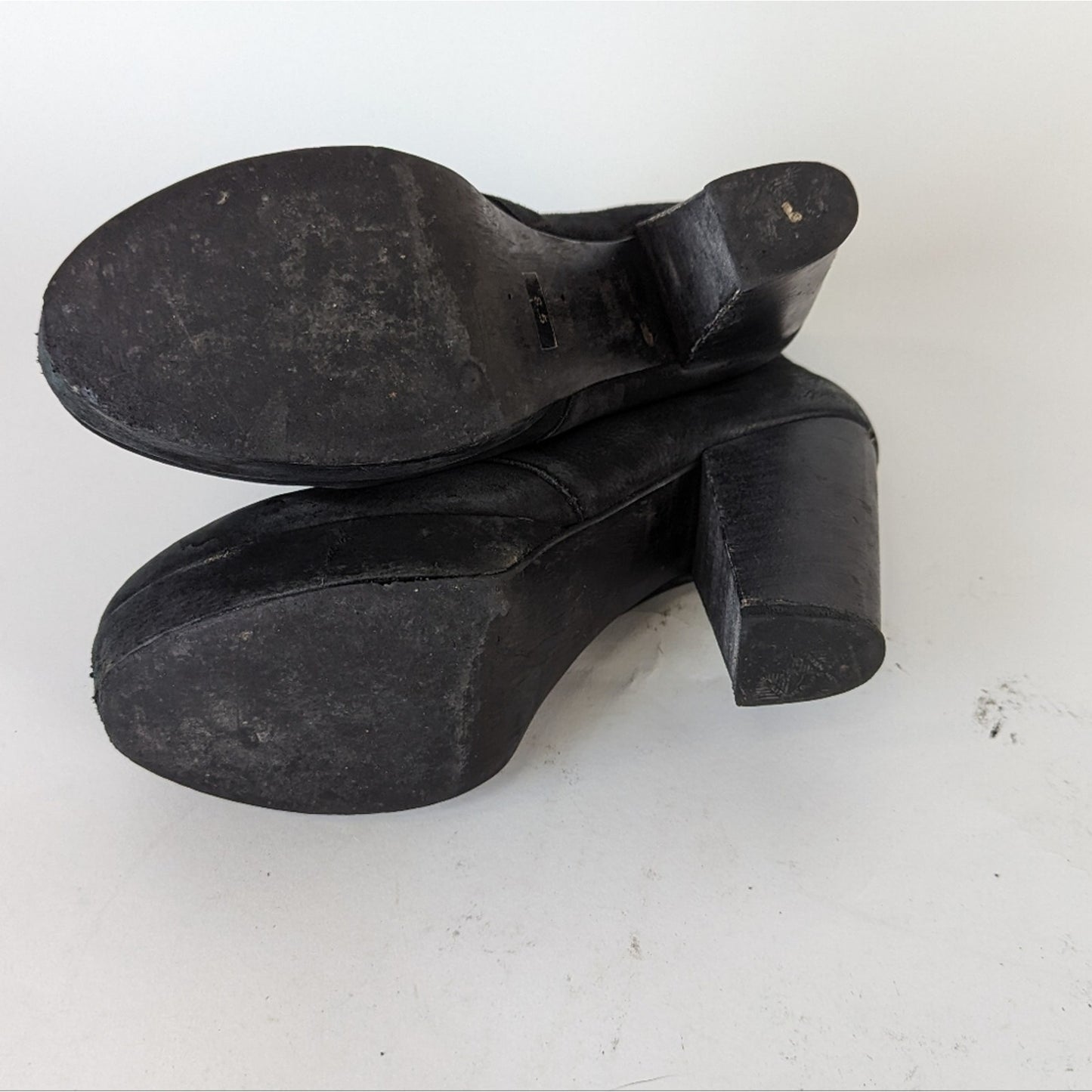 Steve Madden Raspy Black Suede Chunky Ankle Boots - 8.5