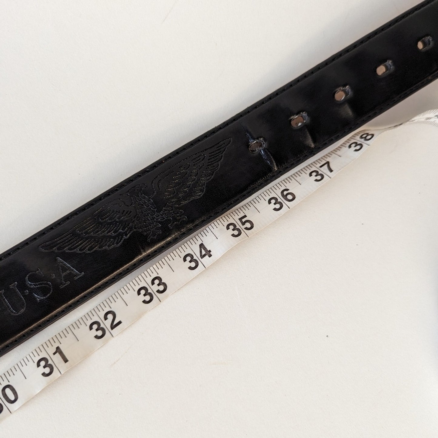 Vintage USA Eagle Leather Belt / Large