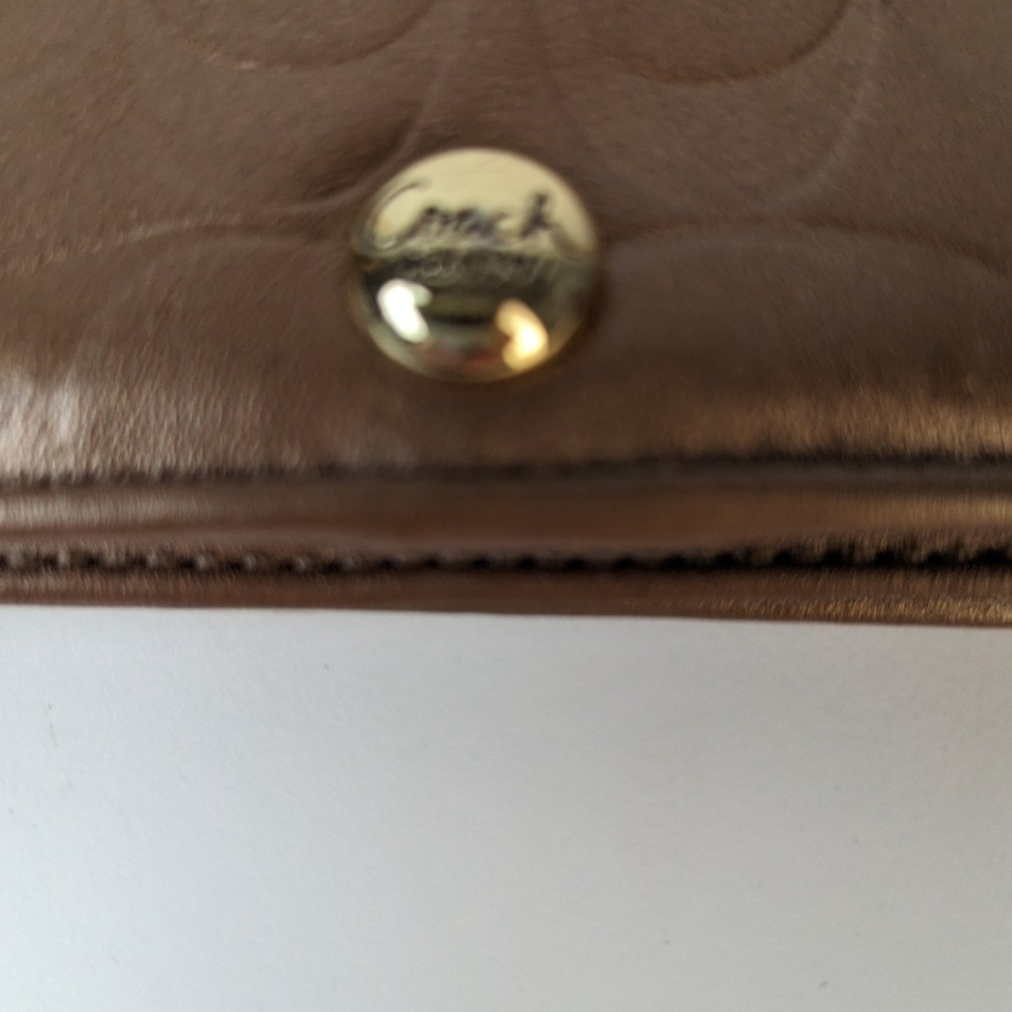 Vintage Coach Copper Toned Wallet
