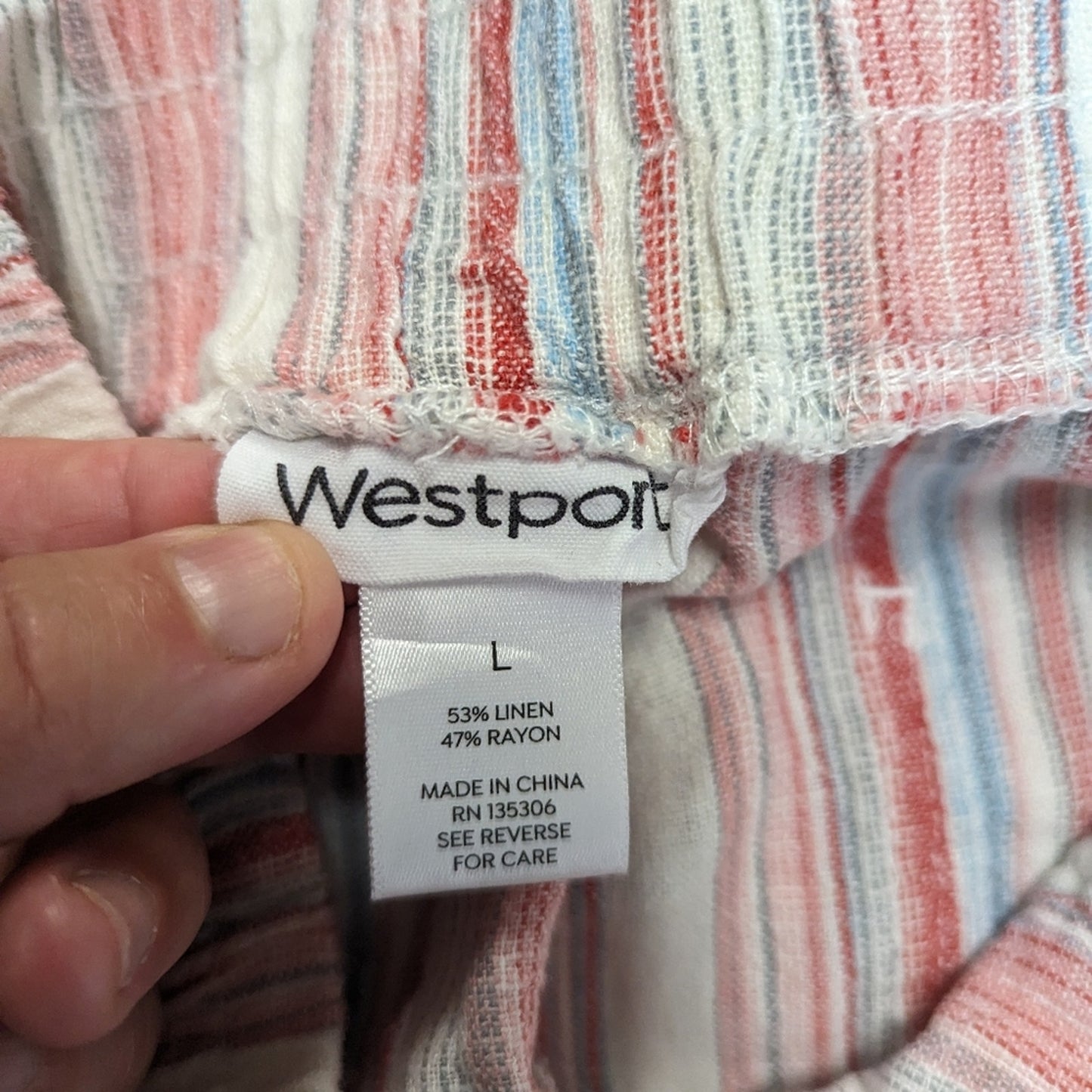 Westport Linen Striped Pants / Large