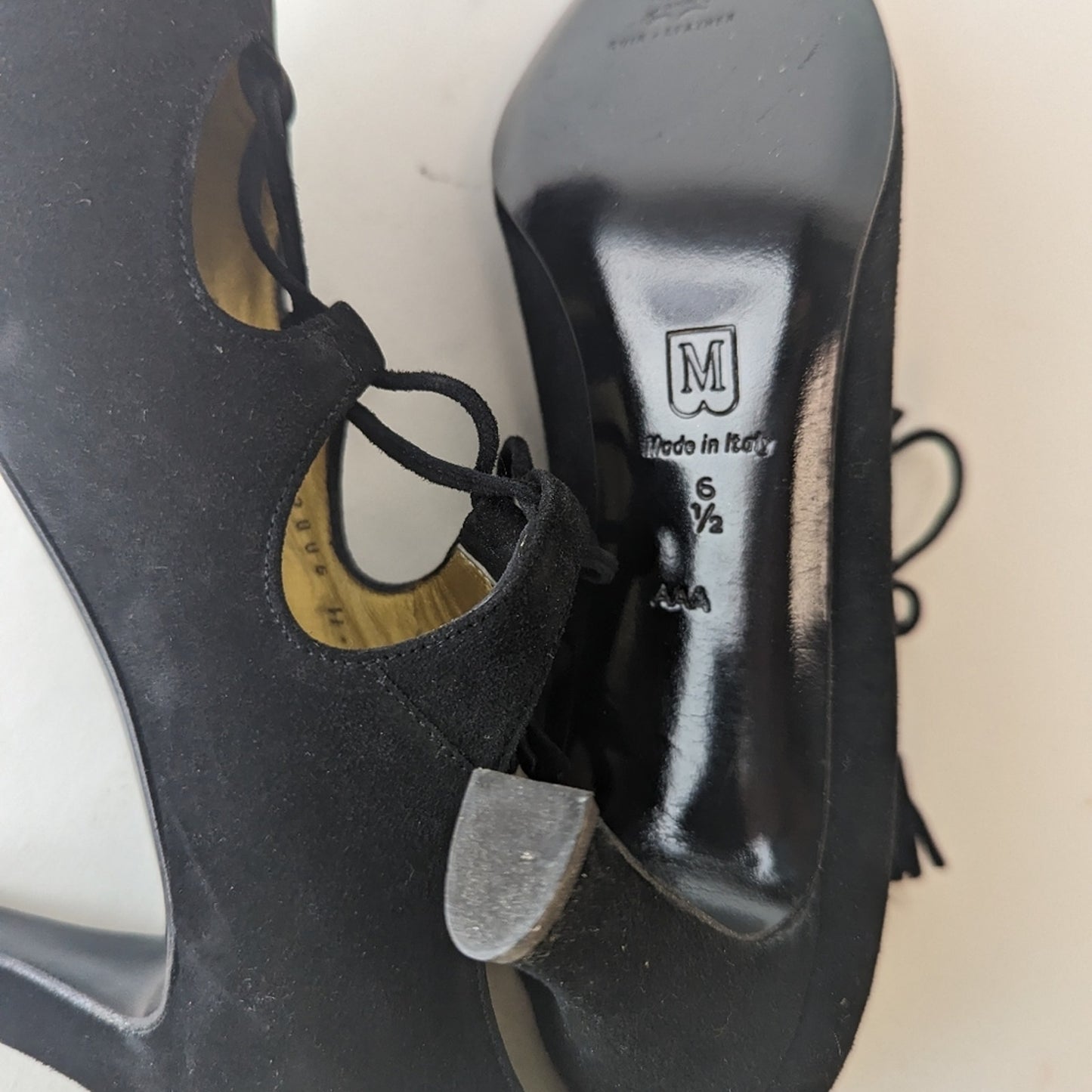 Bruno Magli Tamaia Maglia Black Suede Shoes / 6.5 AAA