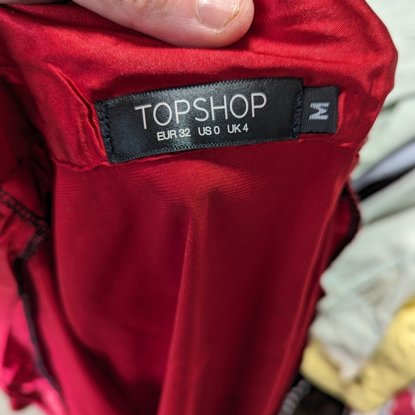 Top Shop Red Silky Pajama Top - 0