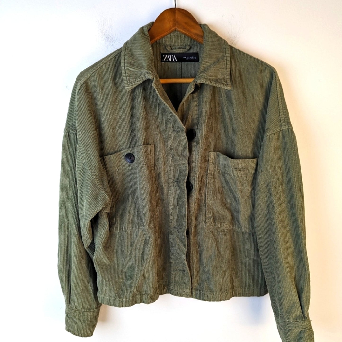 Zara Corduroy Cropped Jacket - Small