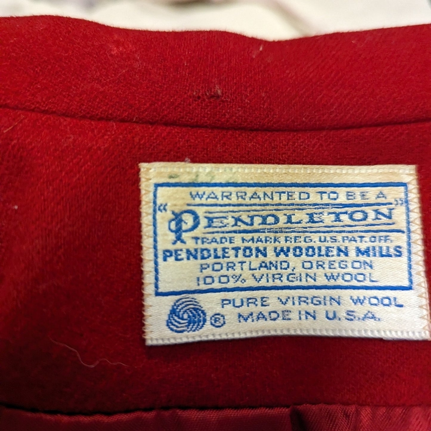 Vintage Pendleton Red Wool Blazer / 18R