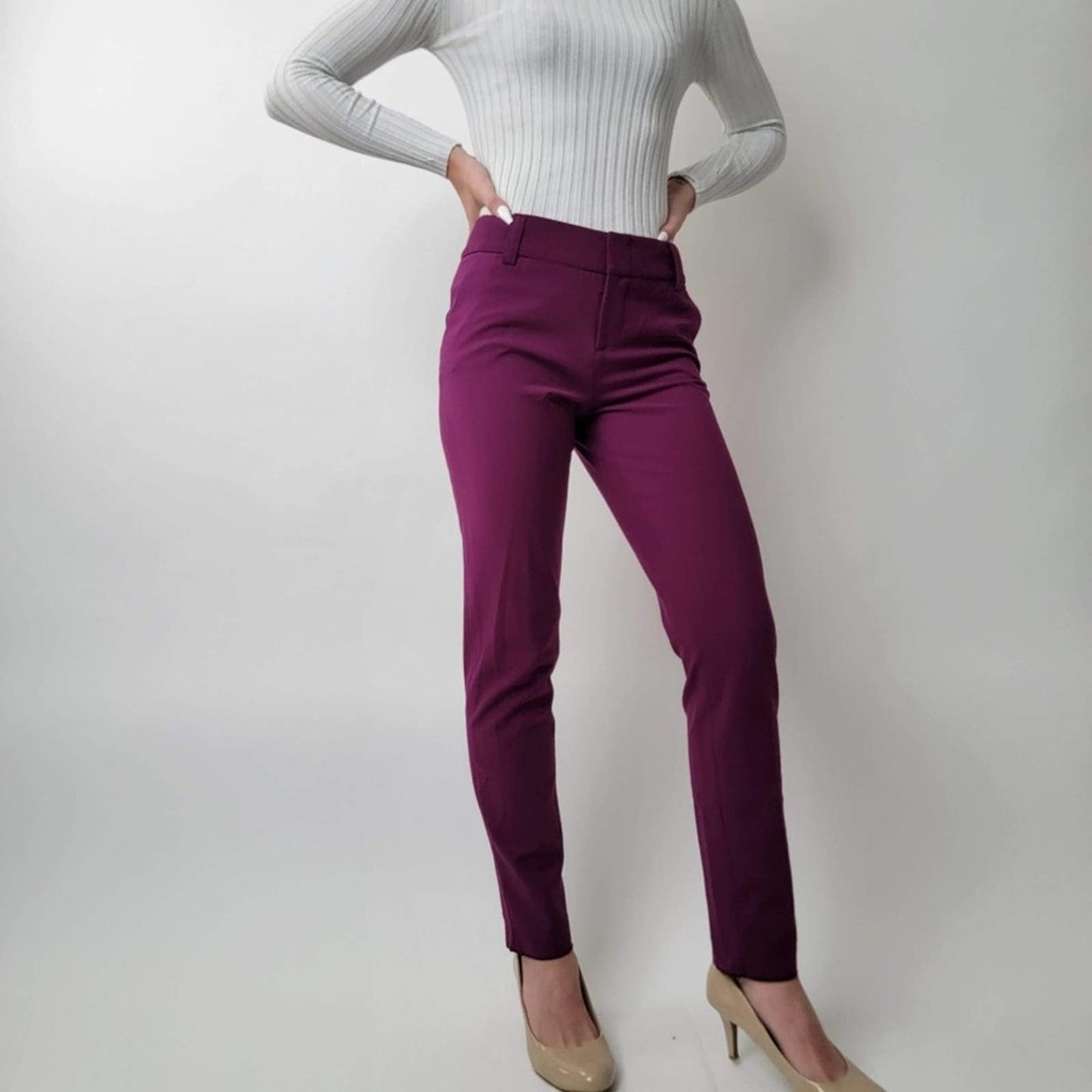 Alice + Olivia Burgundy Pants