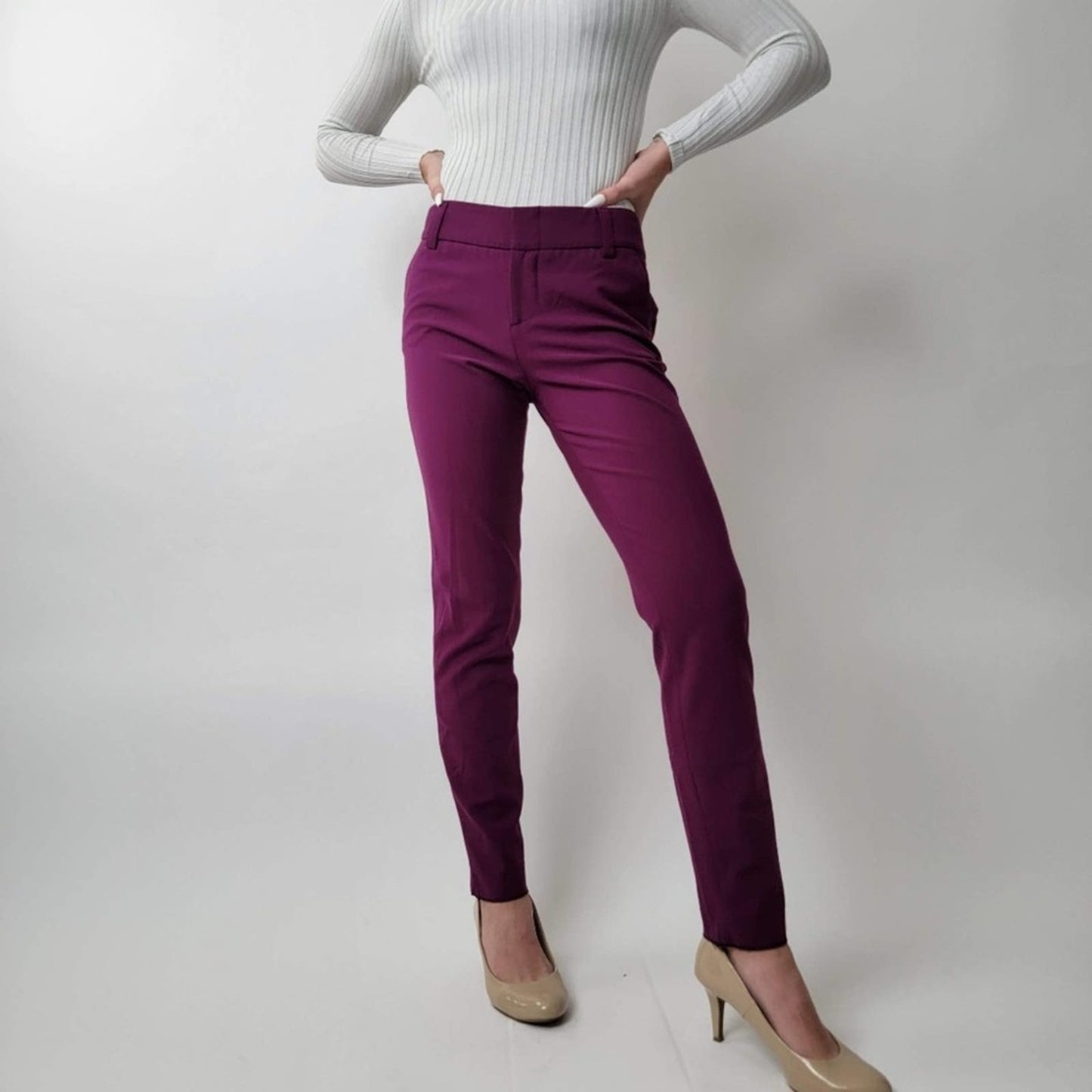 Alice + Olivia Burgundy Pants