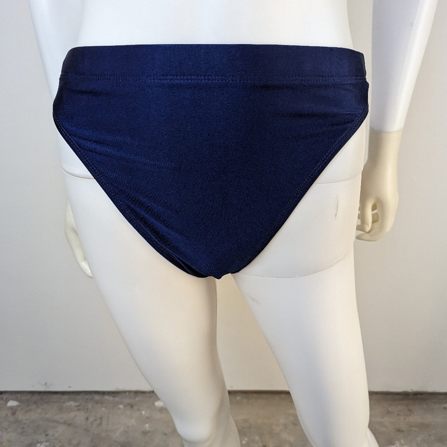 Navy Blue High Rise/ Cut Bikini Bottom - 6