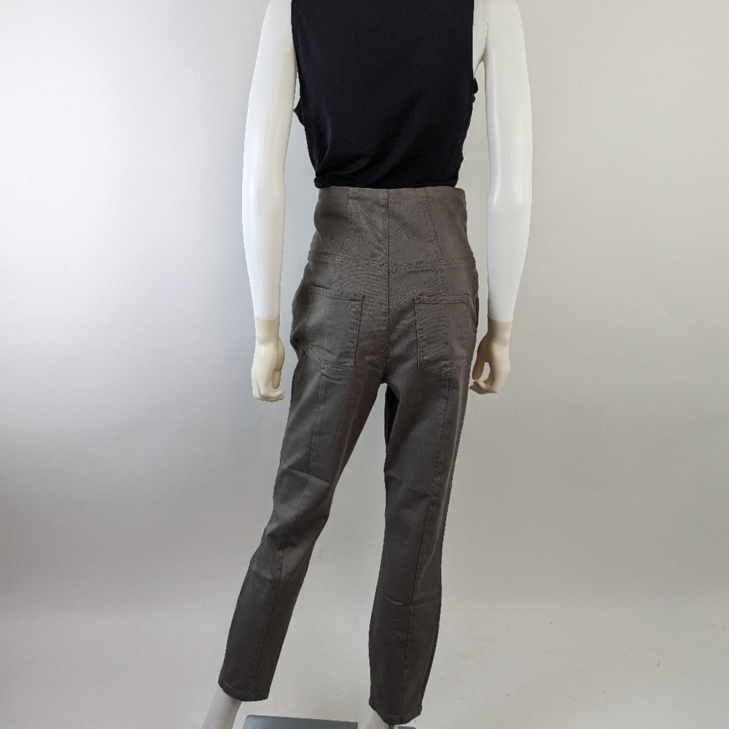 ASOS Grey High Waisted Cropped Pants 6