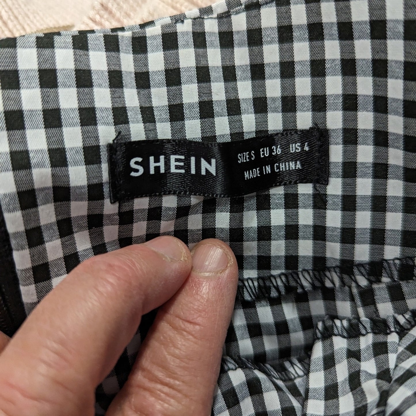 Shein Gingham Print Skirt / 4